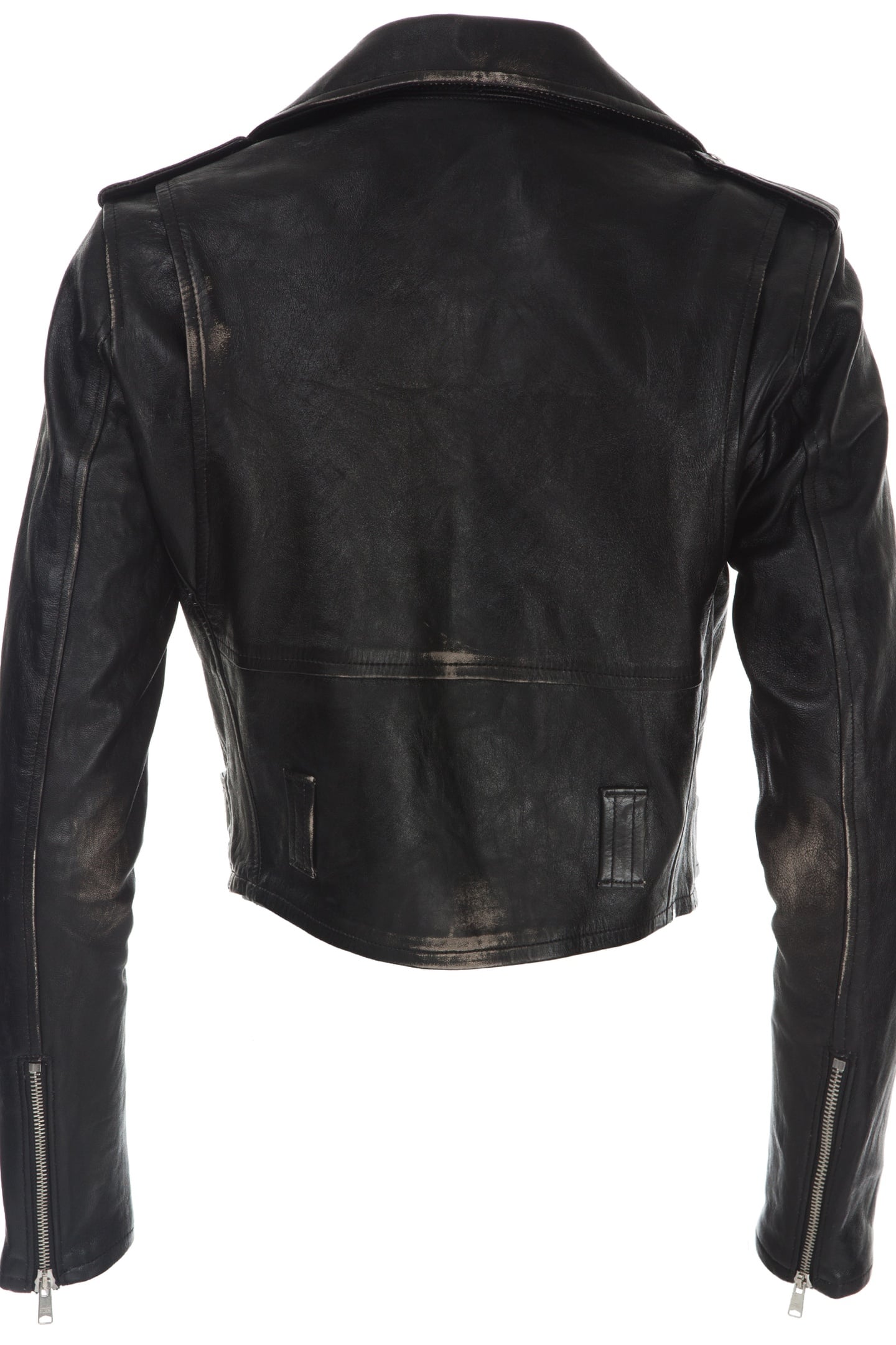 LEATHER MOTO JACKET VINTAGE BLACK 3