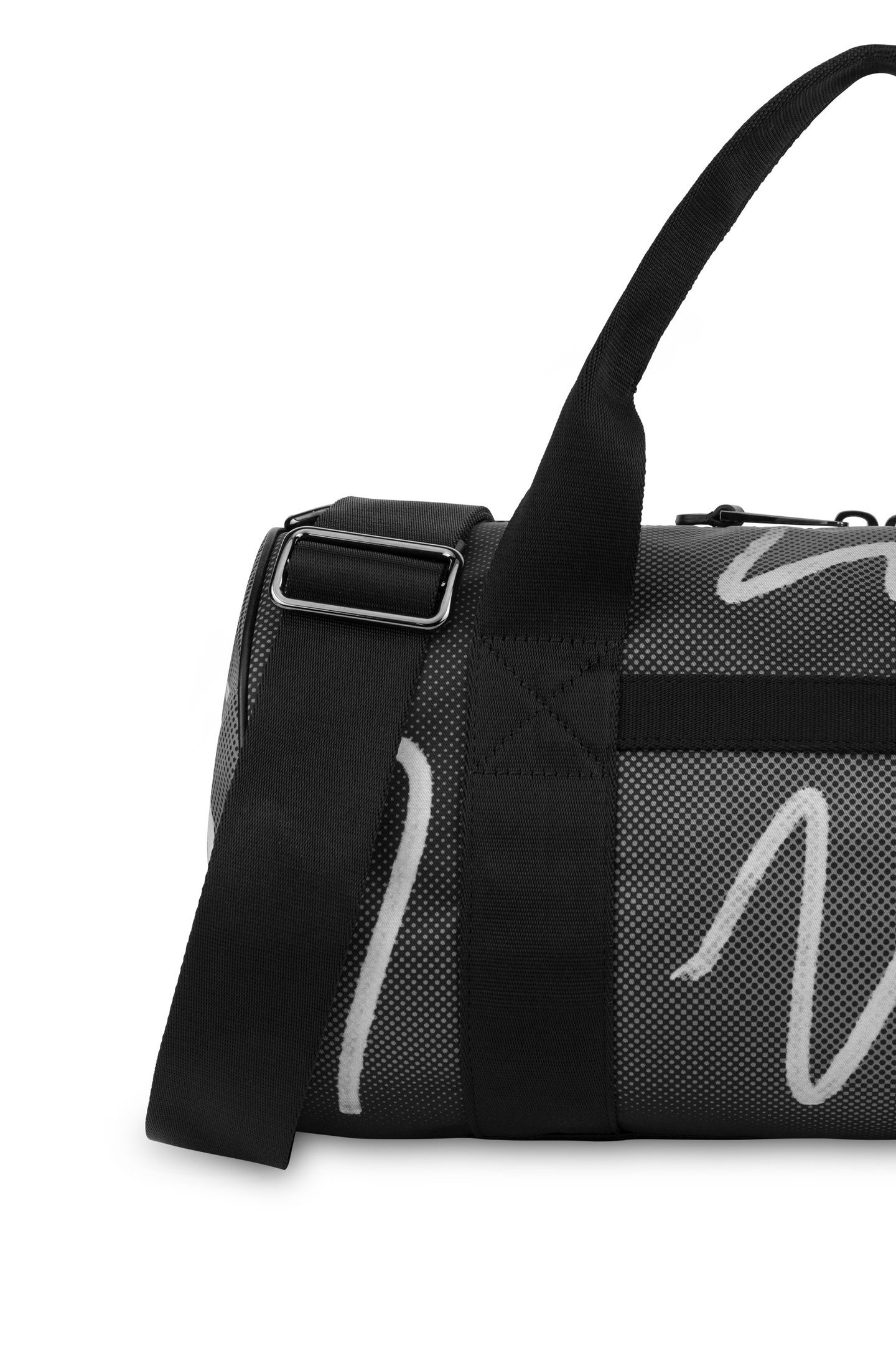 LARGE SHADOWS & SQUIGGLES DUFFEL BAG GREY 4