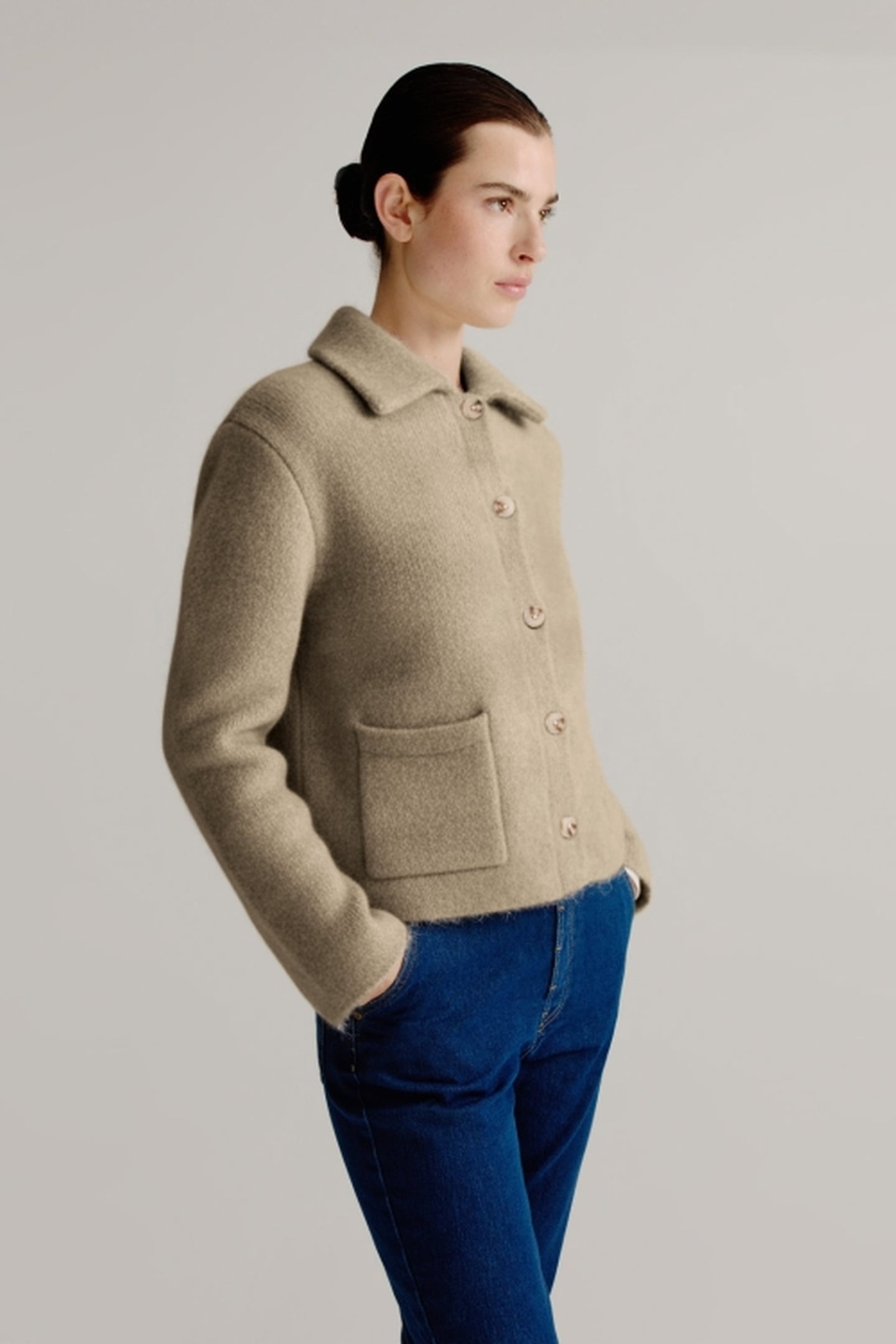 LINDA JACKET LIGHT KHAKI PRINT 5