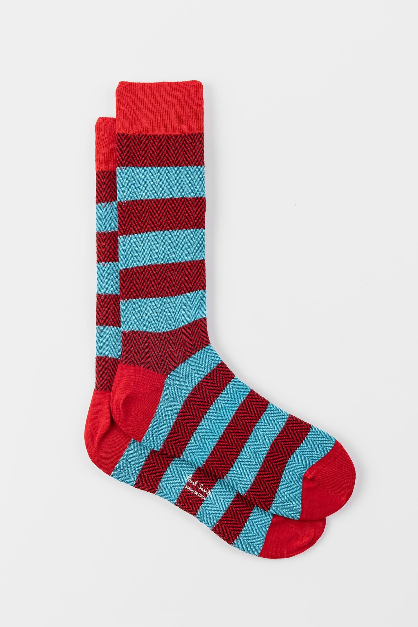 MEN SOCK FRITZ ZIGZAG RED 1