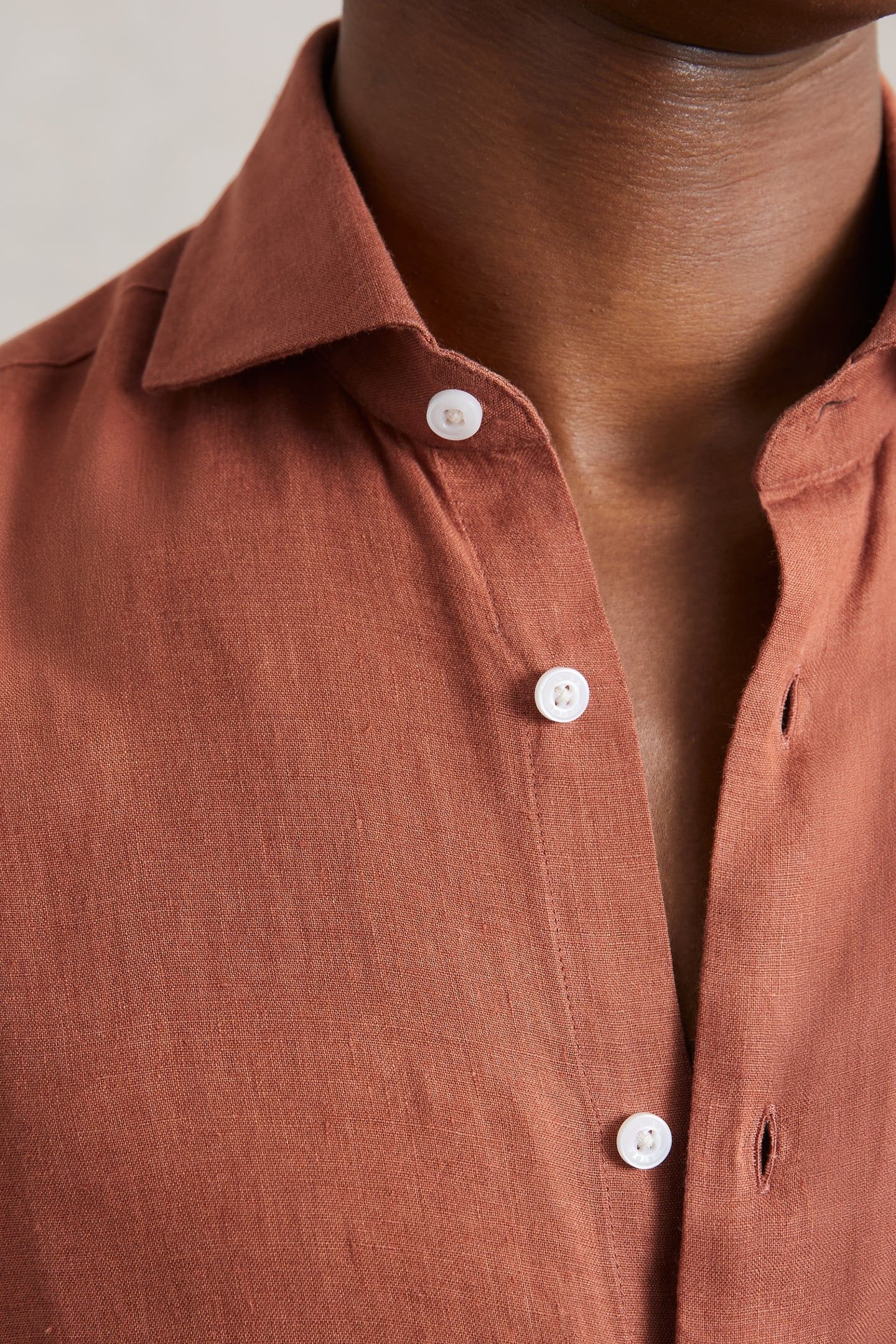 LS LINEN SHIRT CINNAMON BROWN 5