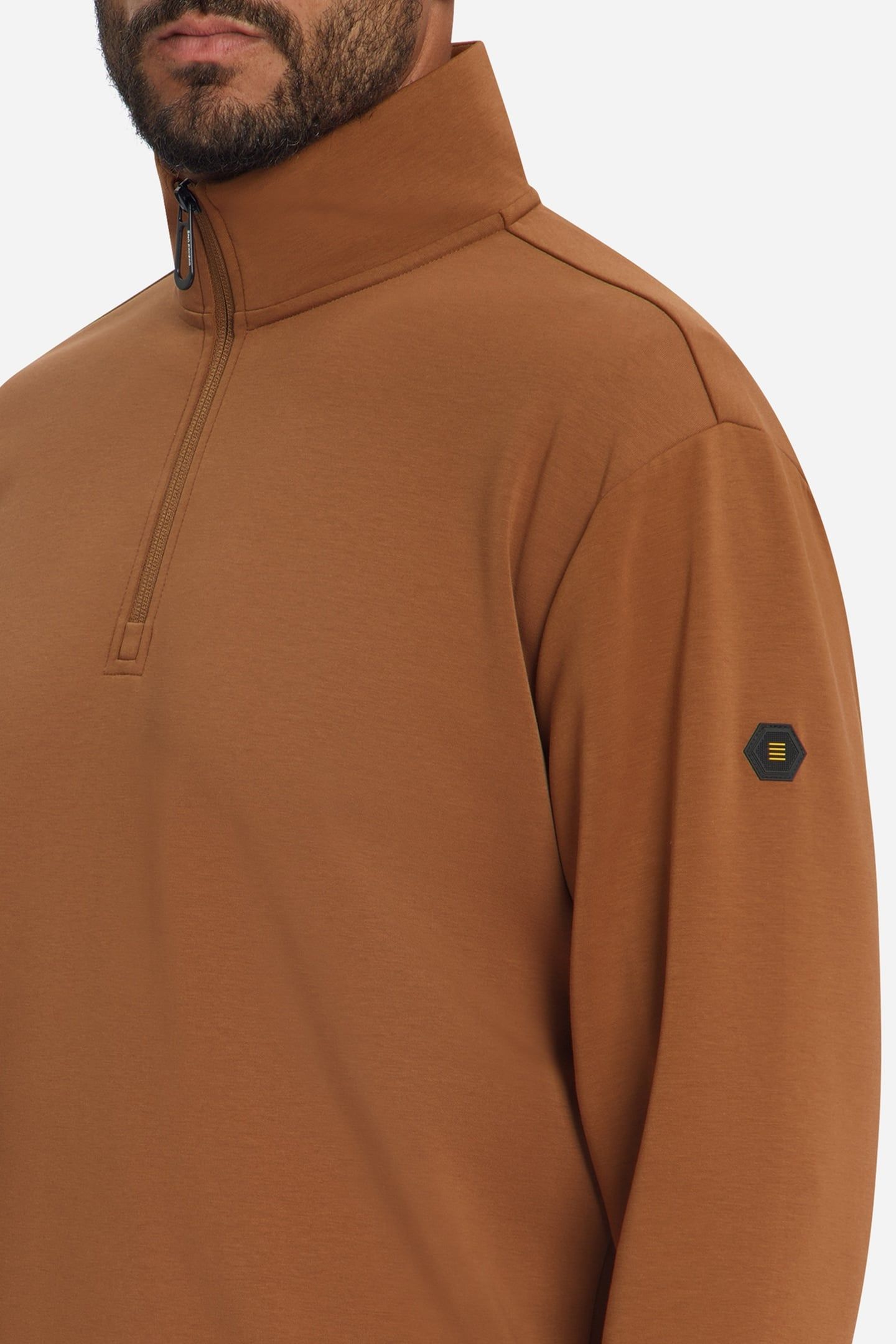 SWEATER HALF ZIP CARAMEL 6
