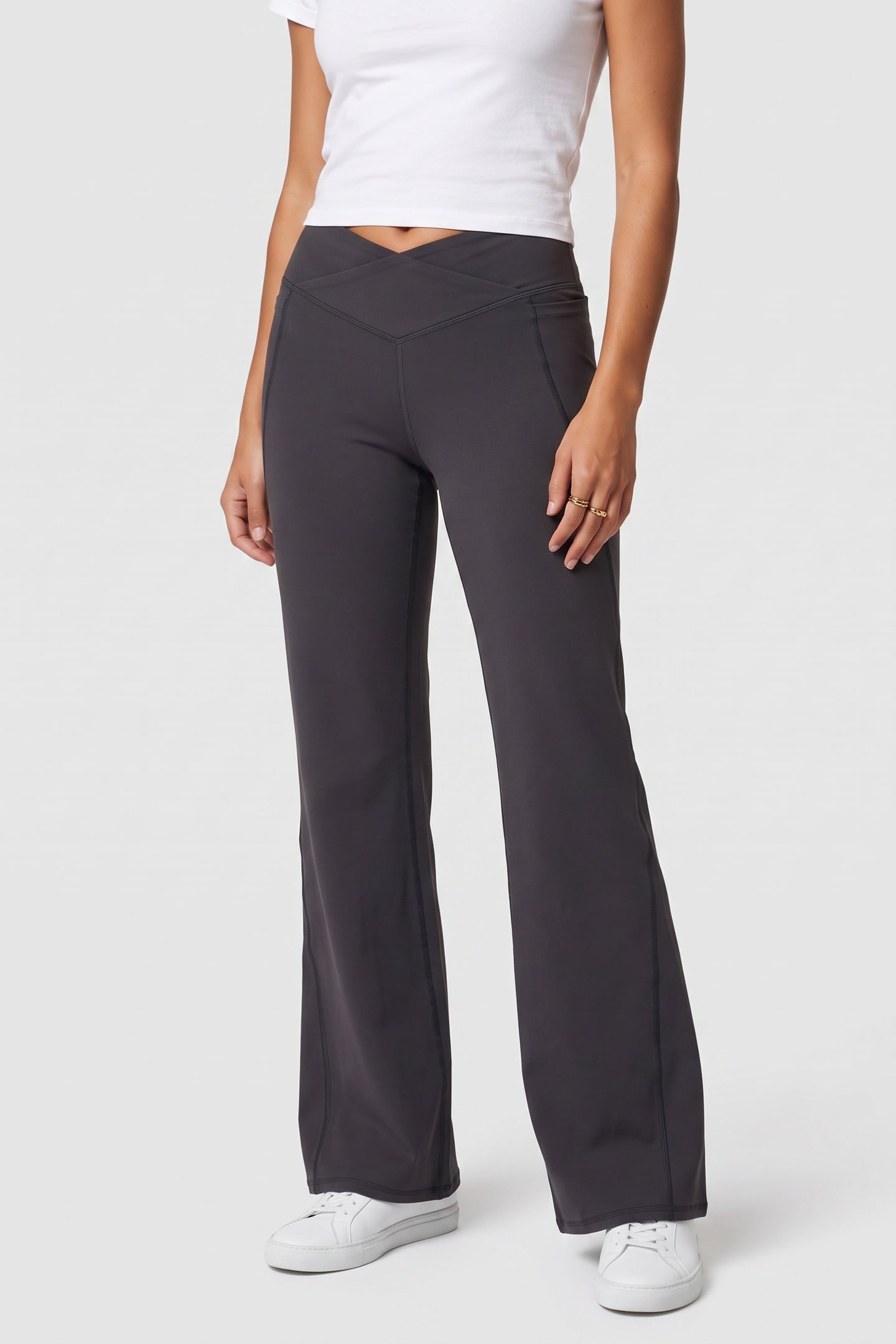 HIGH-WAISTED CROSSOVER FLARE MIDNIGHT 1