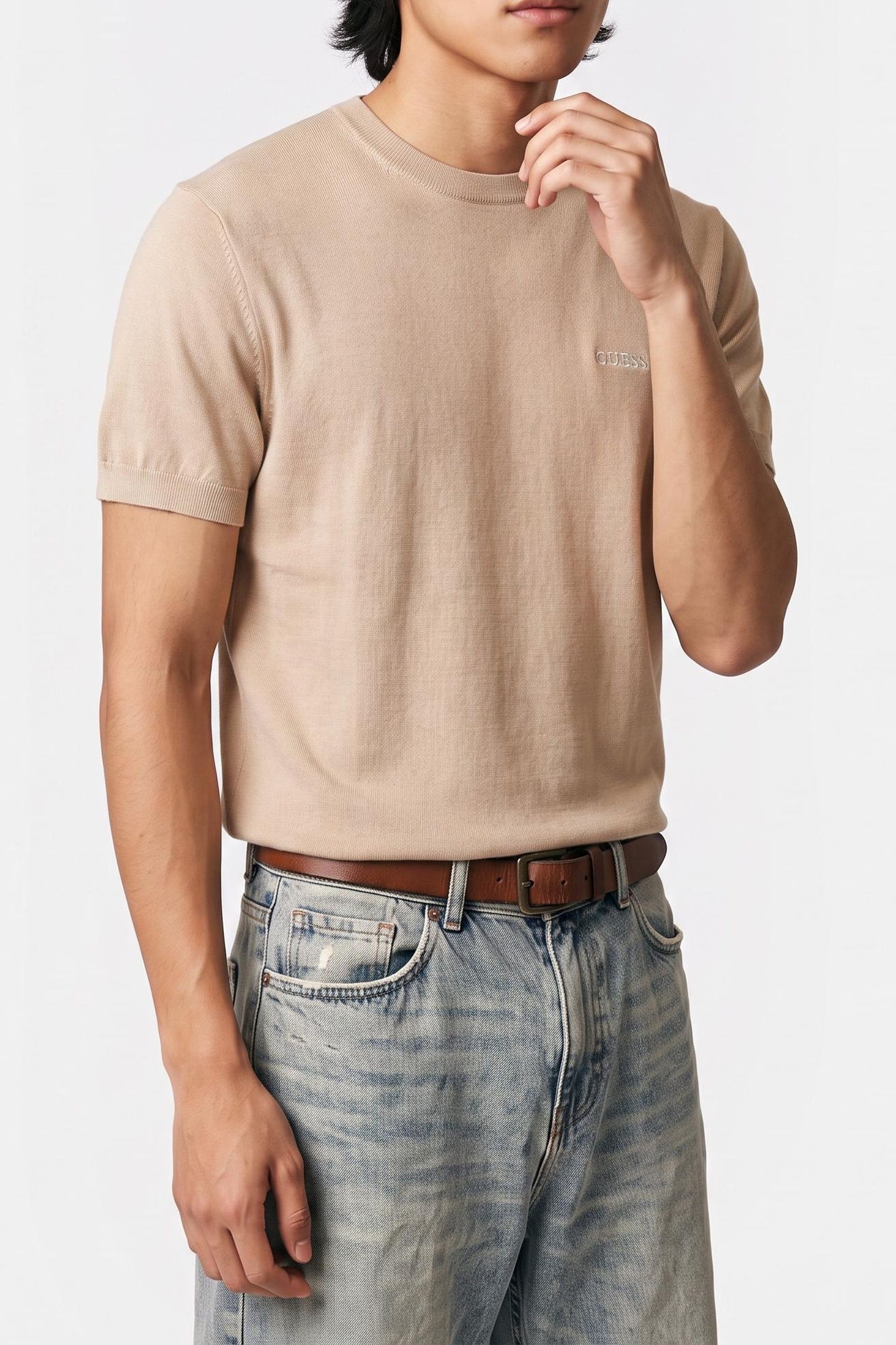 CORNELL WASHED SS T- KHAKI STORM MULTI 1