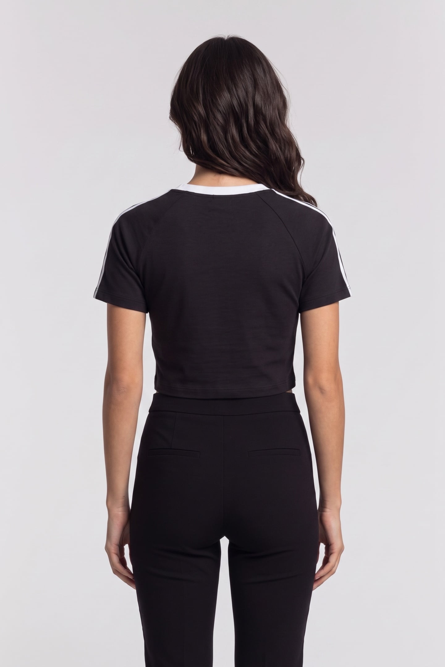 ORIGINALS 3 STRIPE BABY TEE BLACK 2