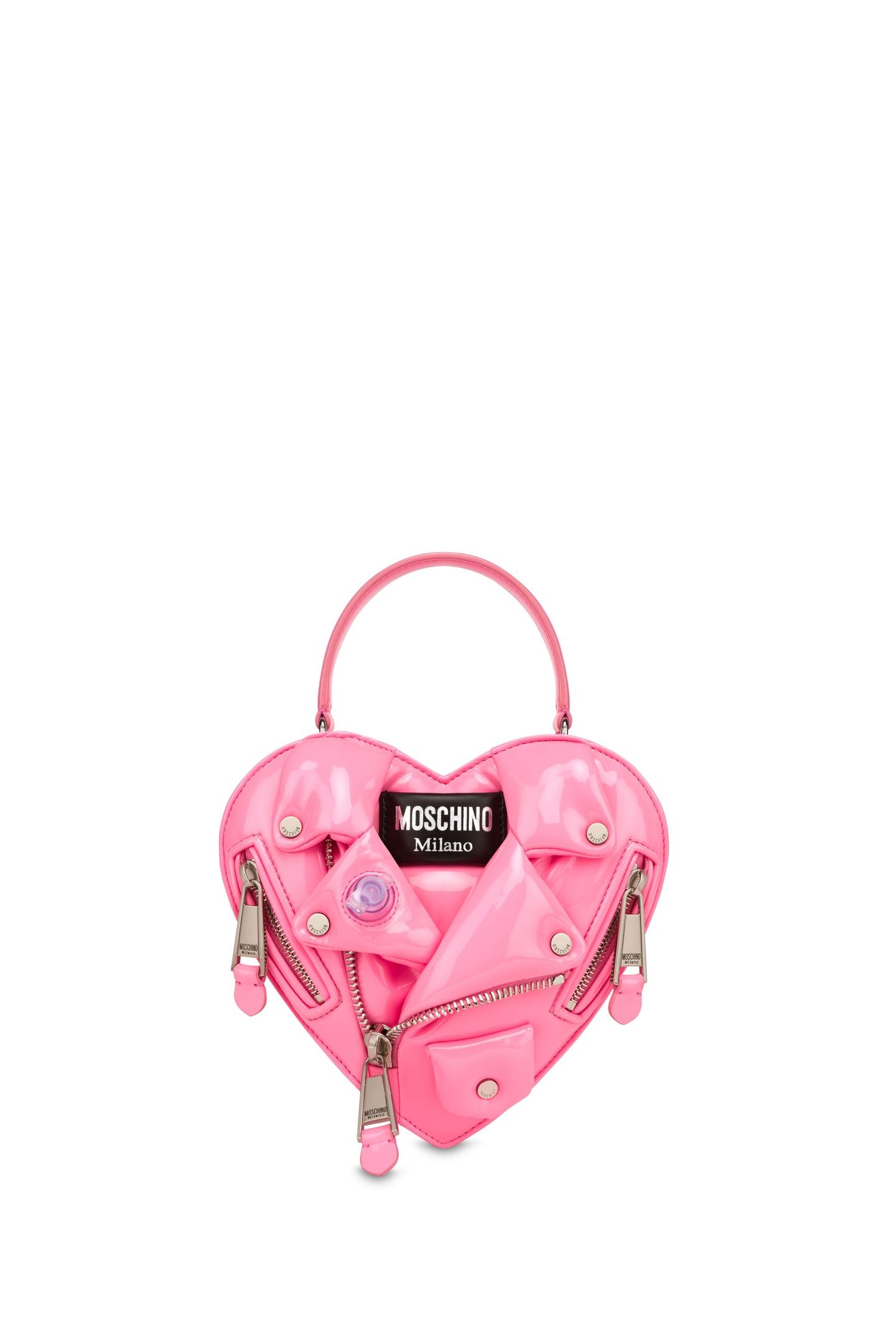 HEART BIKER BAG INFLATABLE EFFECT PINK 1