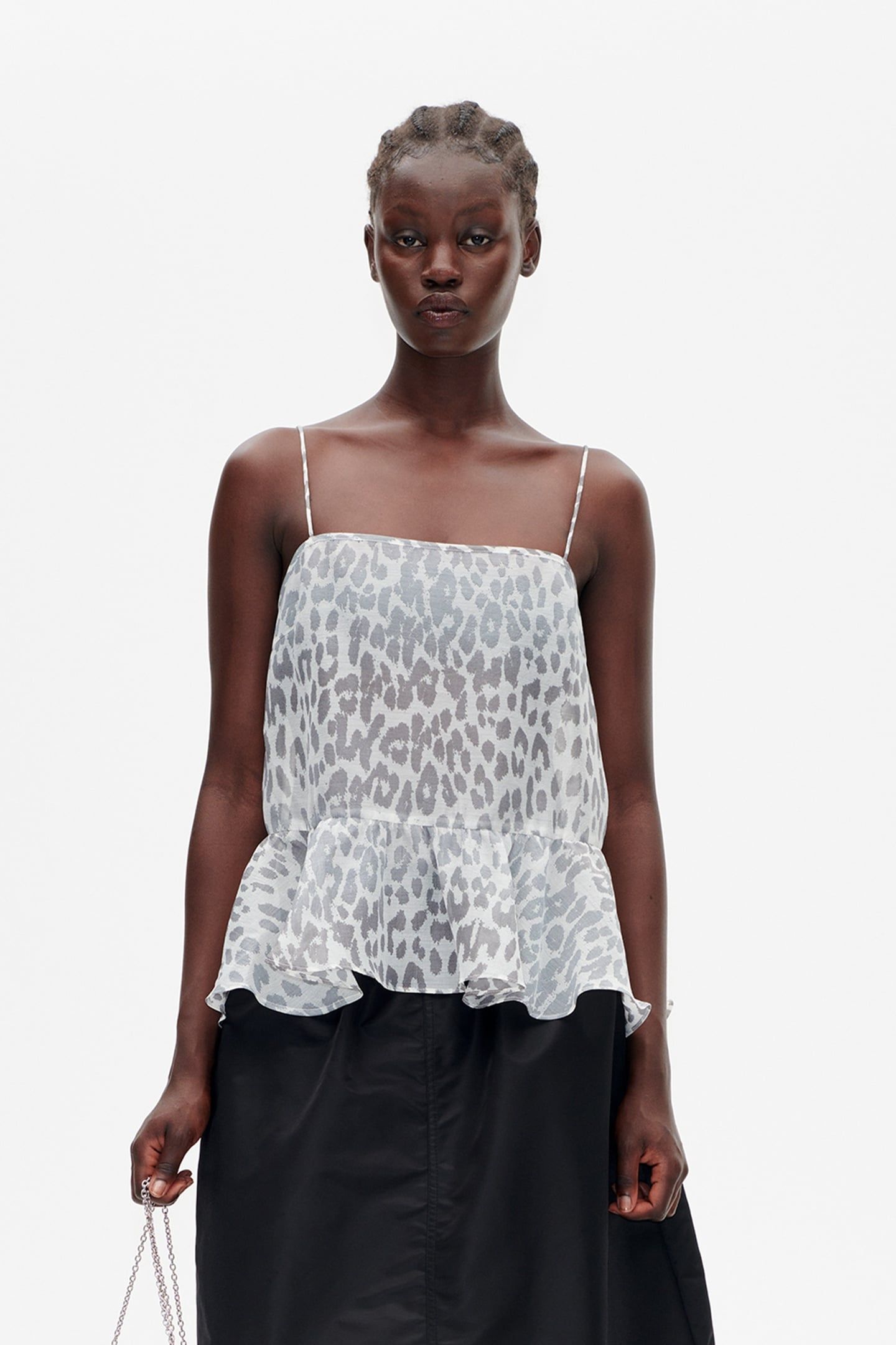 MEIS BLOUSE GREY OFFICE LEOPARD 1