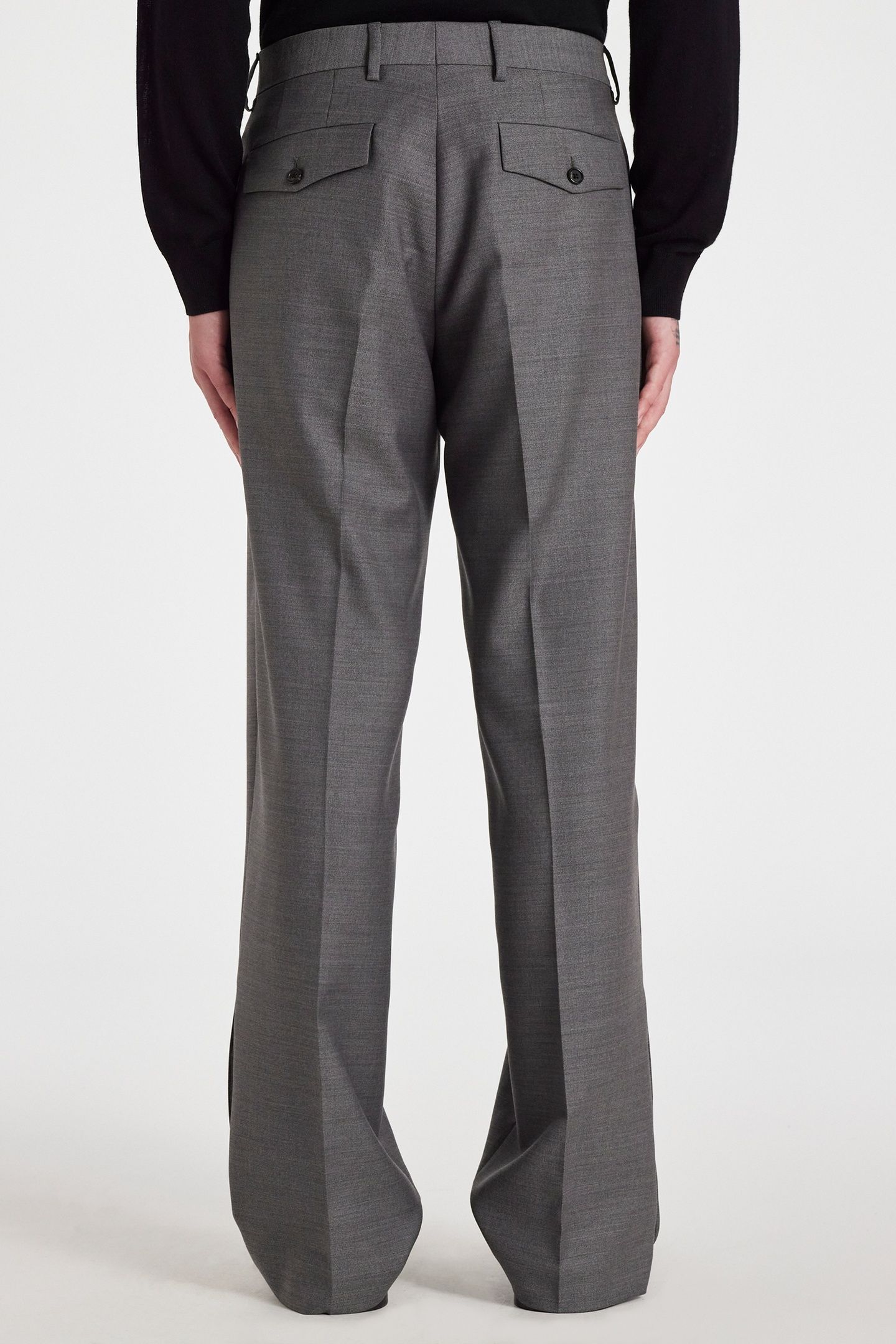 MENS SLIM FIT TROUSER GREY MELANGE 2