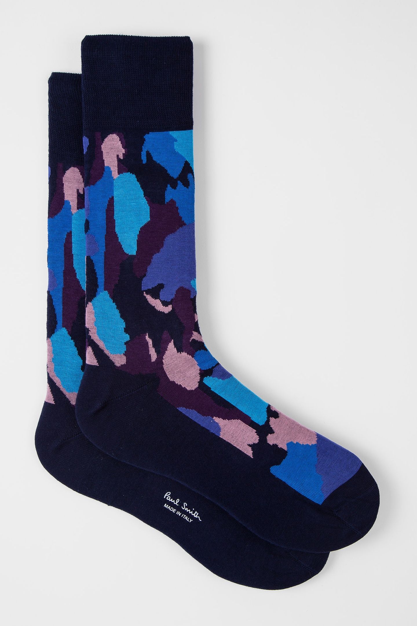 MEN SOCK UBU CAMO NAVY 1