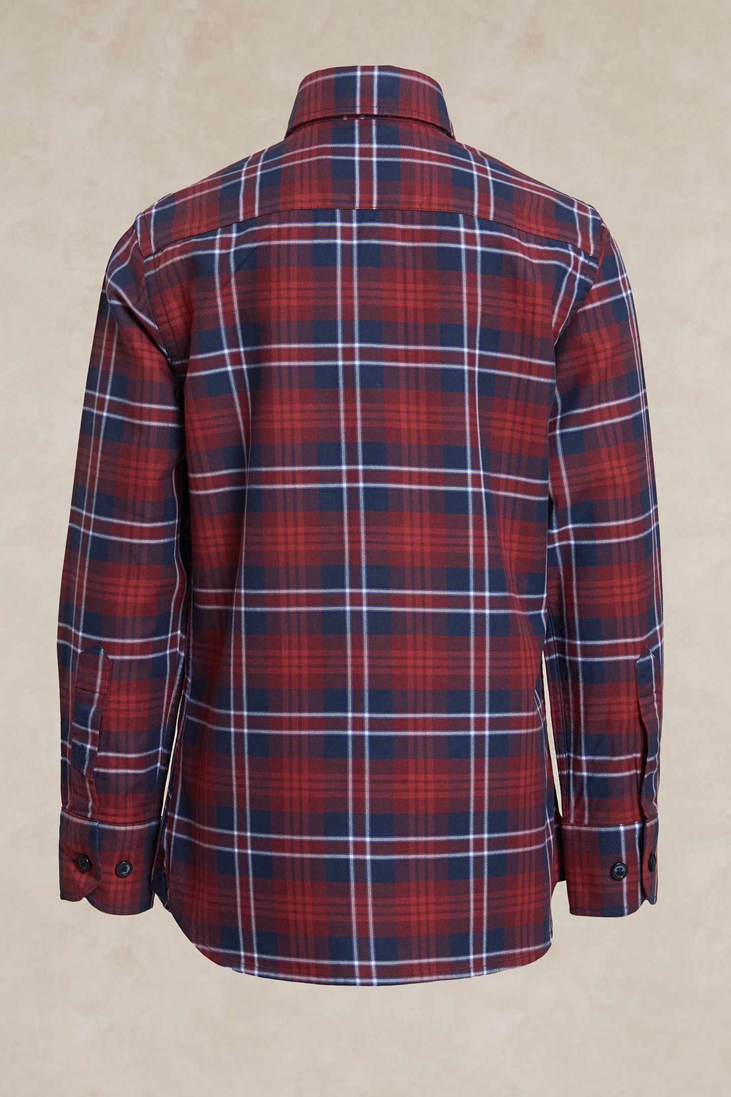 COTTON CHECKED SHIRT BLUE/RED 2