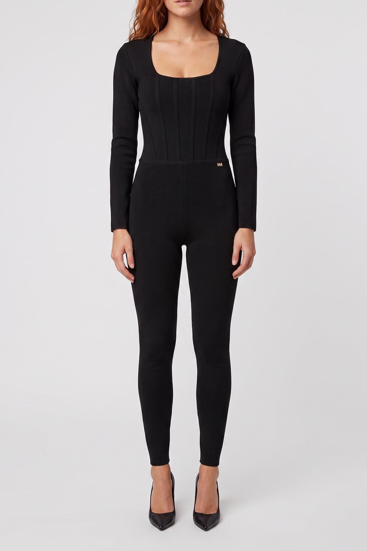 AISHA LS JUMPSUIT BA JET BLACK A996 1