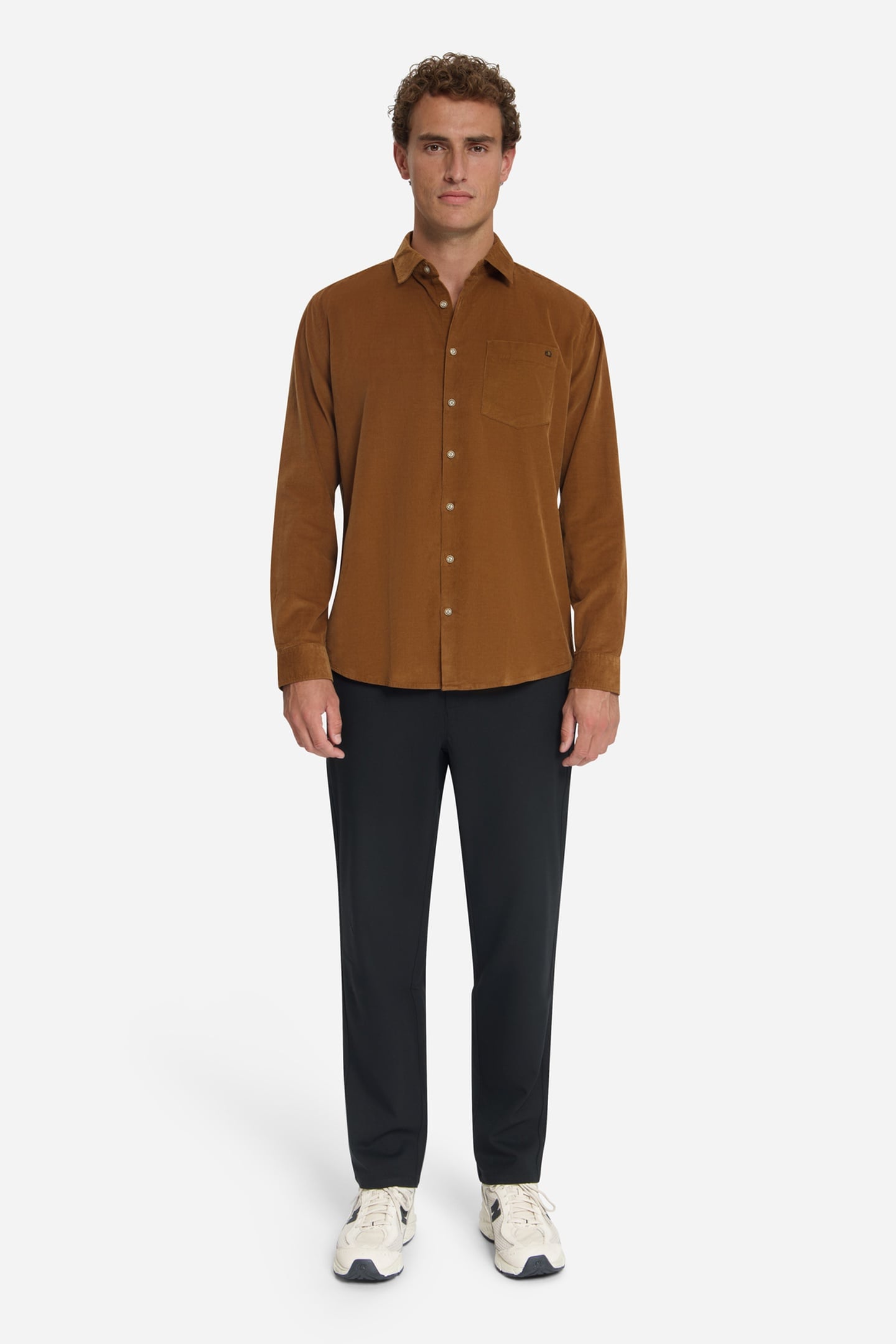 SHIRT BABY CORDUROY CHEST POCKETS CARAMEL 3