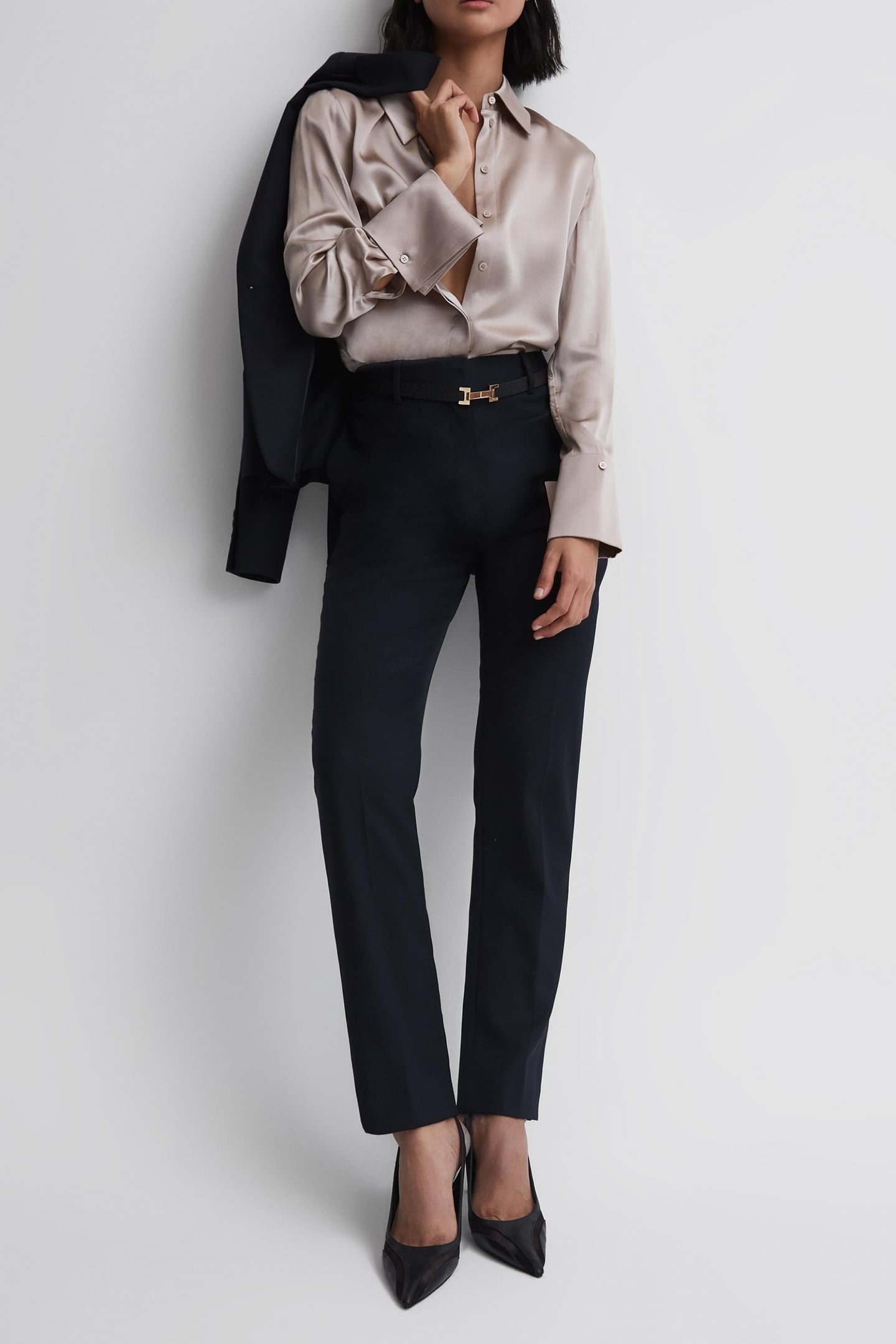TAILORED SLIM LEG TROUSER NAVY 3