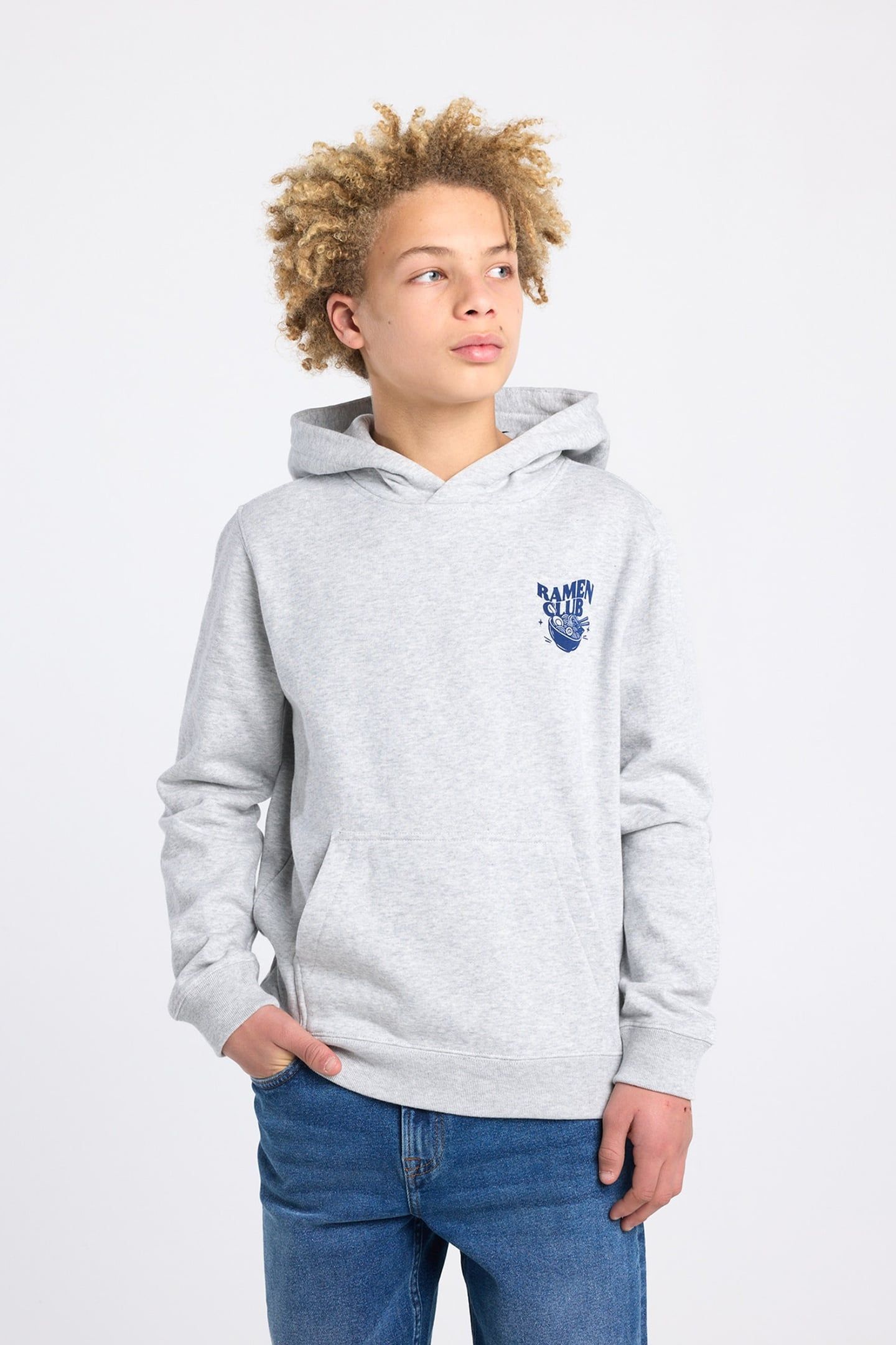 SPENCER HOOD JR LIGHT GREY MELANGE 1