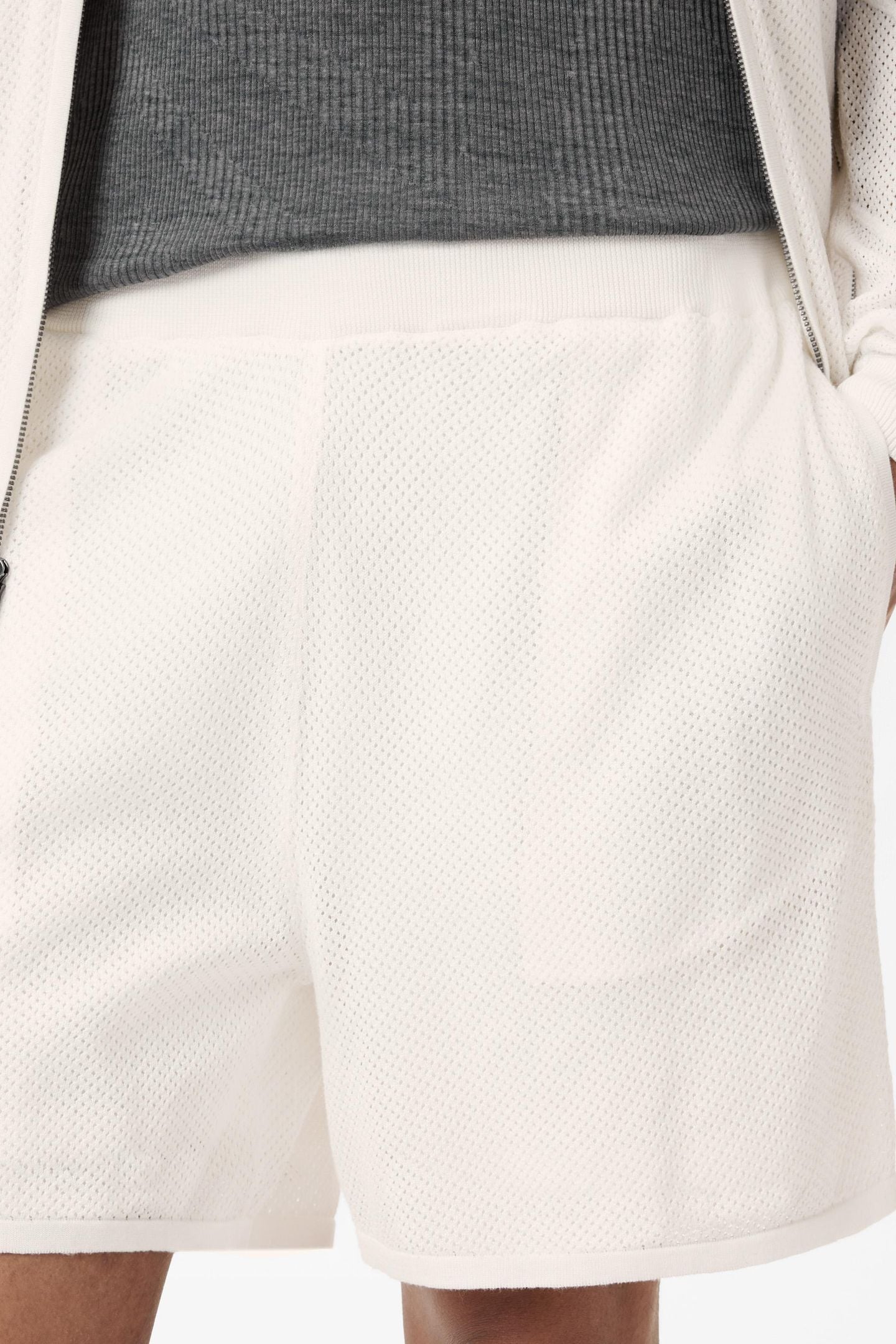 MARVIN MESH SWEATER SHORTS WHITE 3