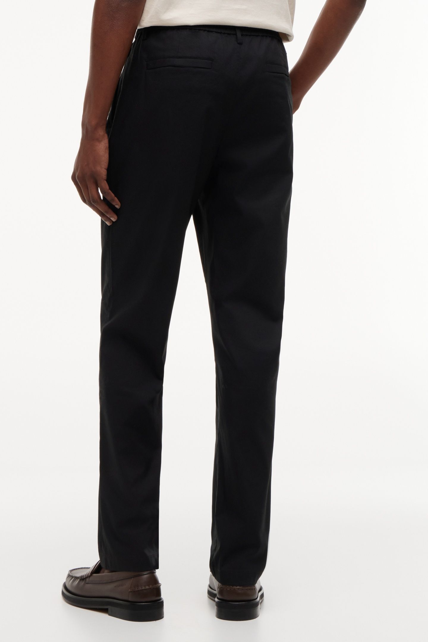 PERFORMANCE HARLEM TAPERED TWILL TROUSERS BLACK 3