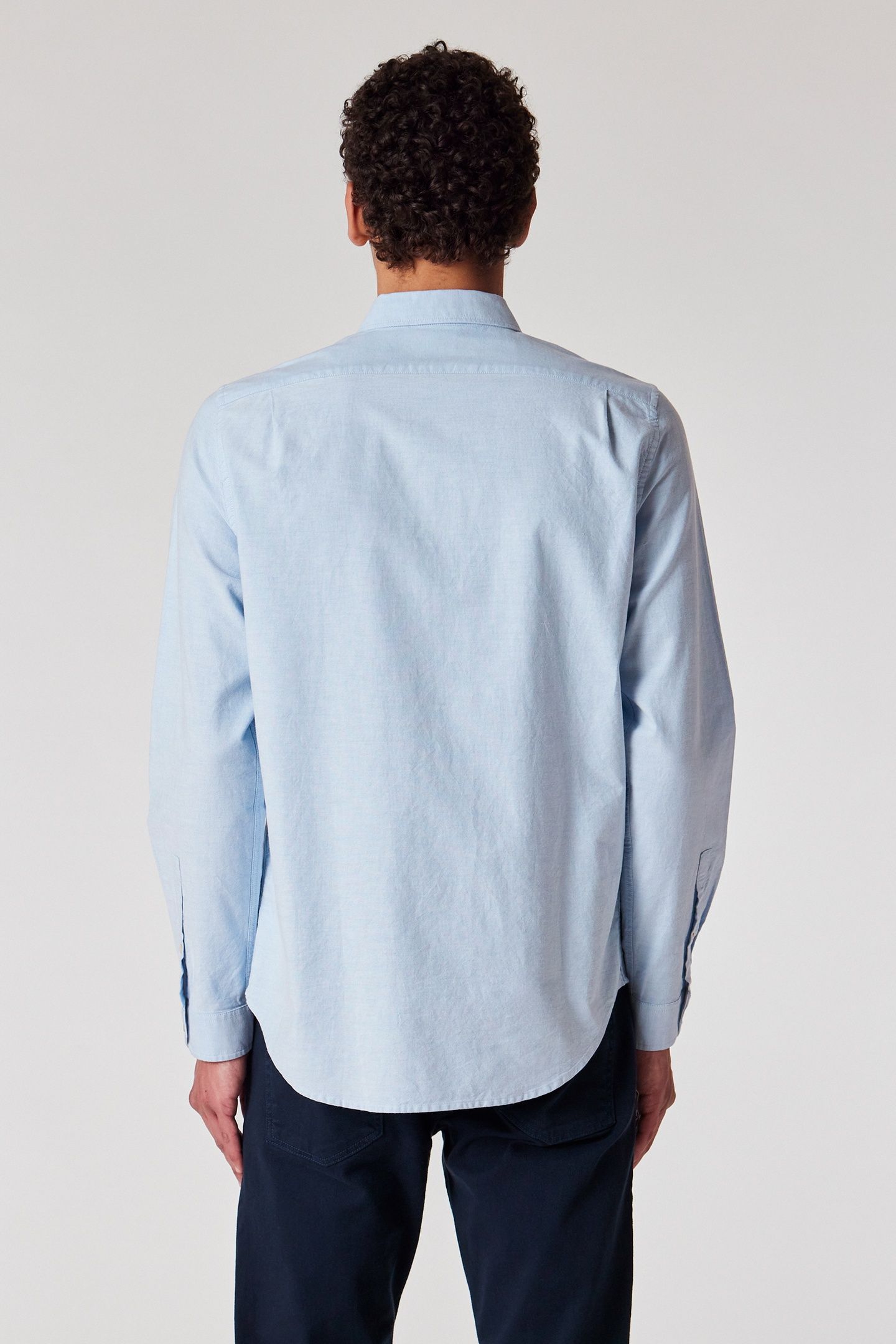 MENS LS TAILORED FIT SHIRT BS ZEB LIGHT BLUE 2