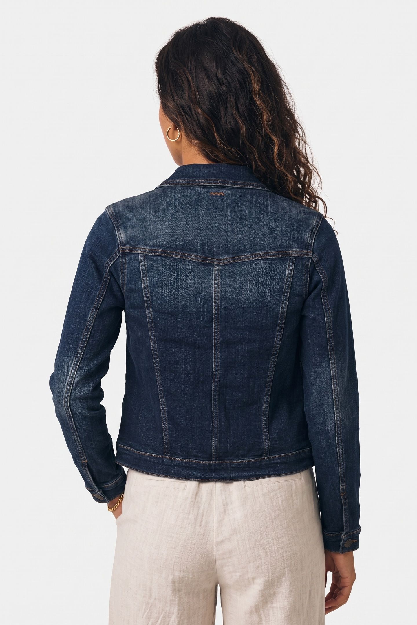 BASIC DENIM JACKET TWILL STRETCH DENIM DARK BLUE DENIM 2