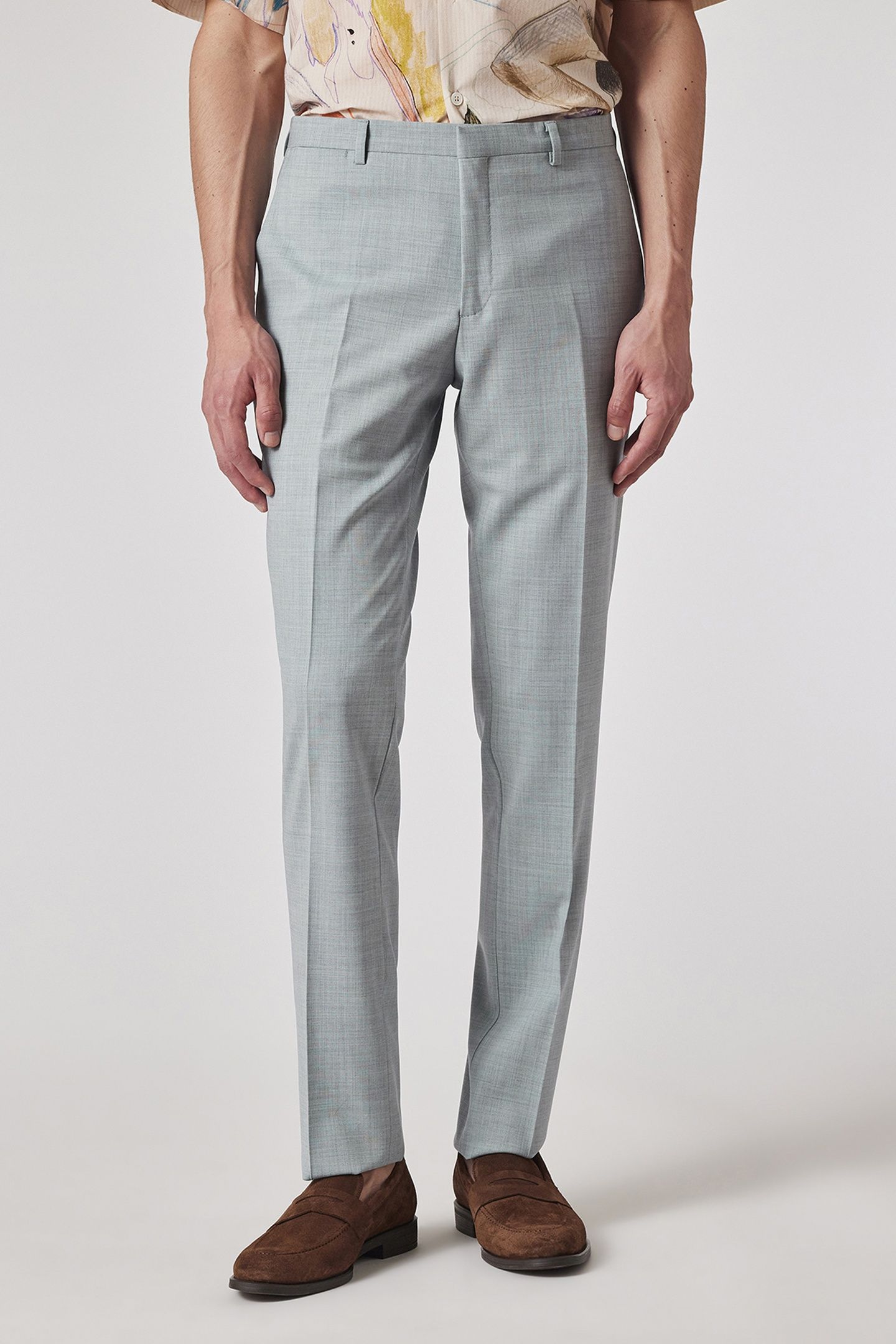 MENS SLIM FIT 2BTN SUIT LIGHT BLUE 1