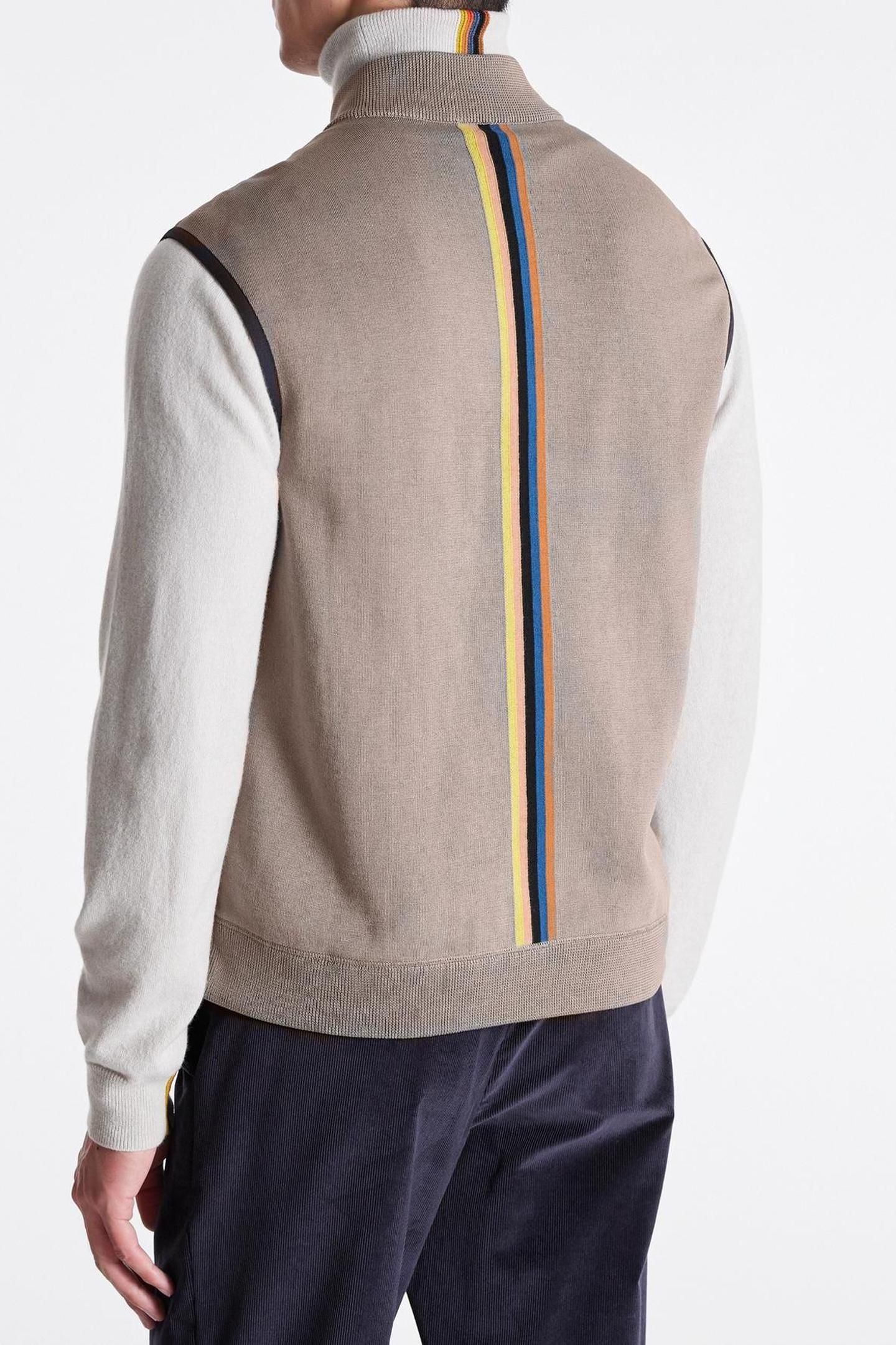 MENS HYBRID DOWN GILET TAUPE 2