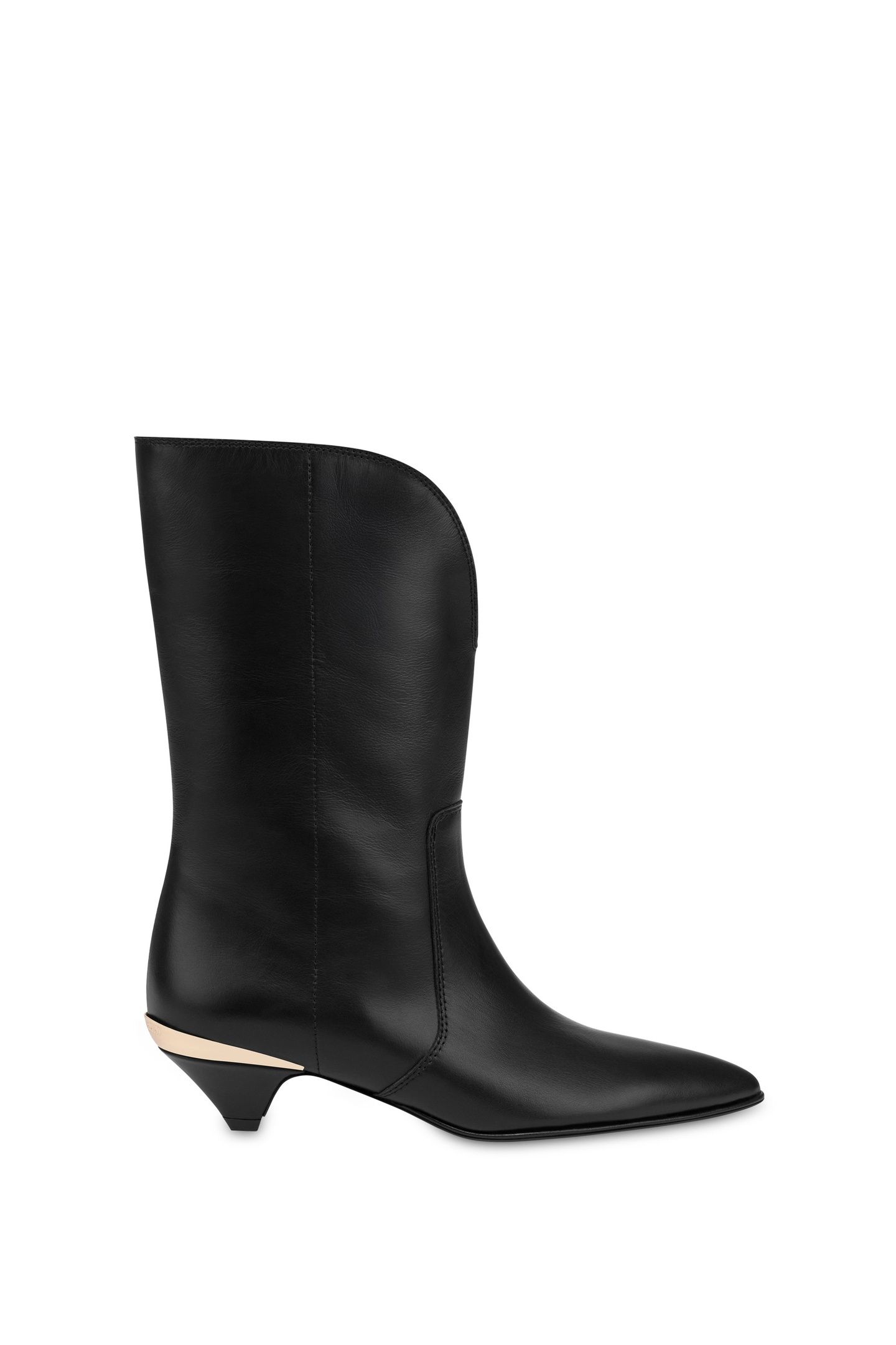 CALFSKIN ANKLE BOOTS BLACK 1