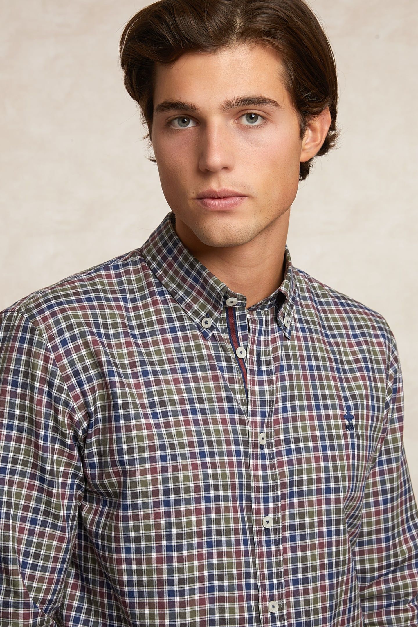 CUSTOM FIT CHECKED FLANNEL SHIRT MULTI 3