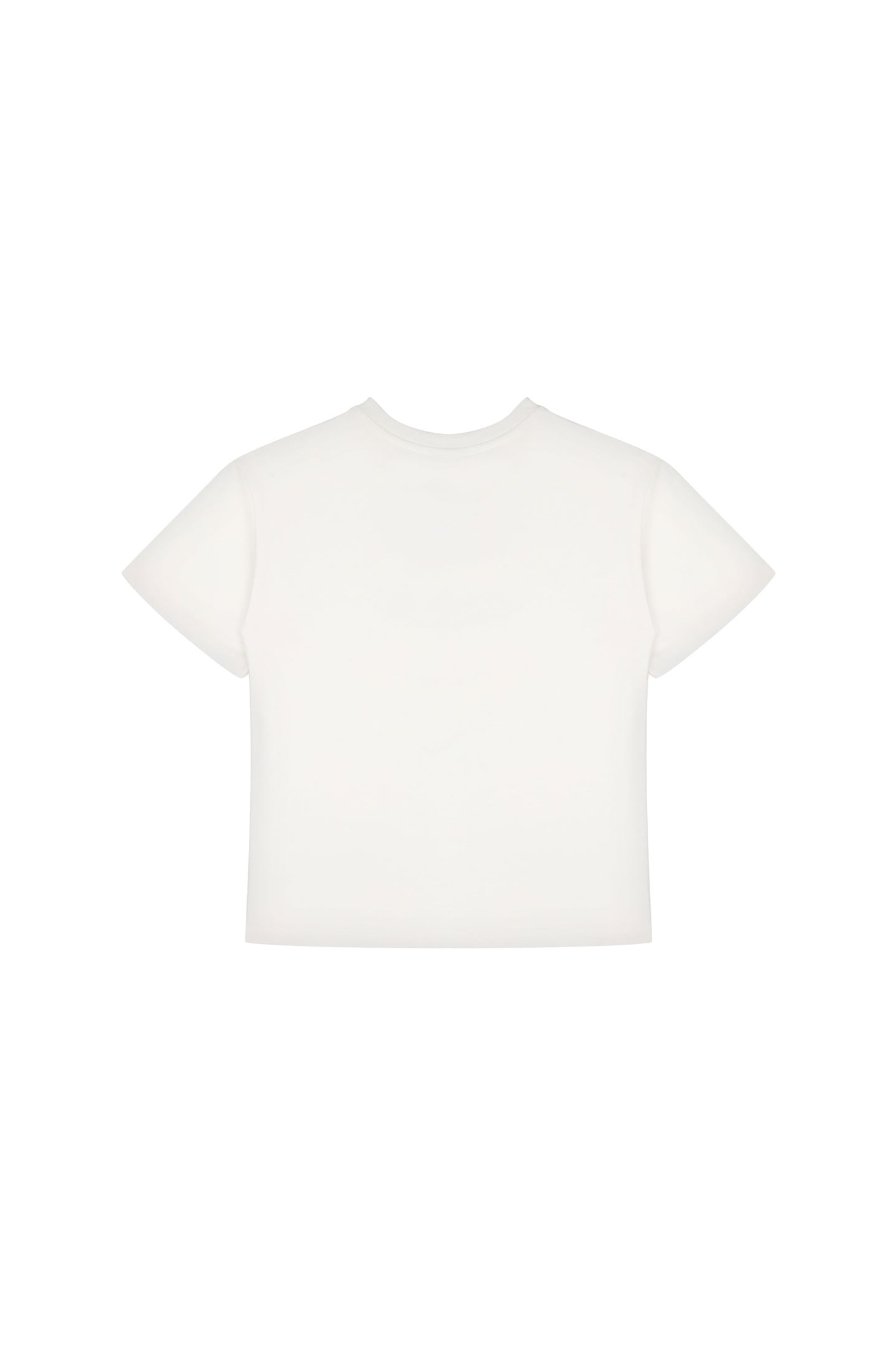GIRL'S MAXI T-SHIRT IN JERSEY HEART TEDDY BEAR WHITE 2