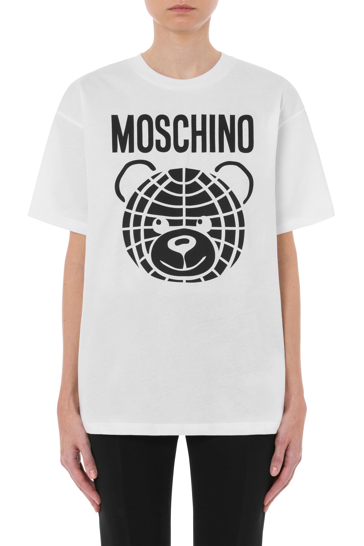 MOSCHINO TEDDY BEAR ORGANIC JERSEY T-SHIRT WHITE 1