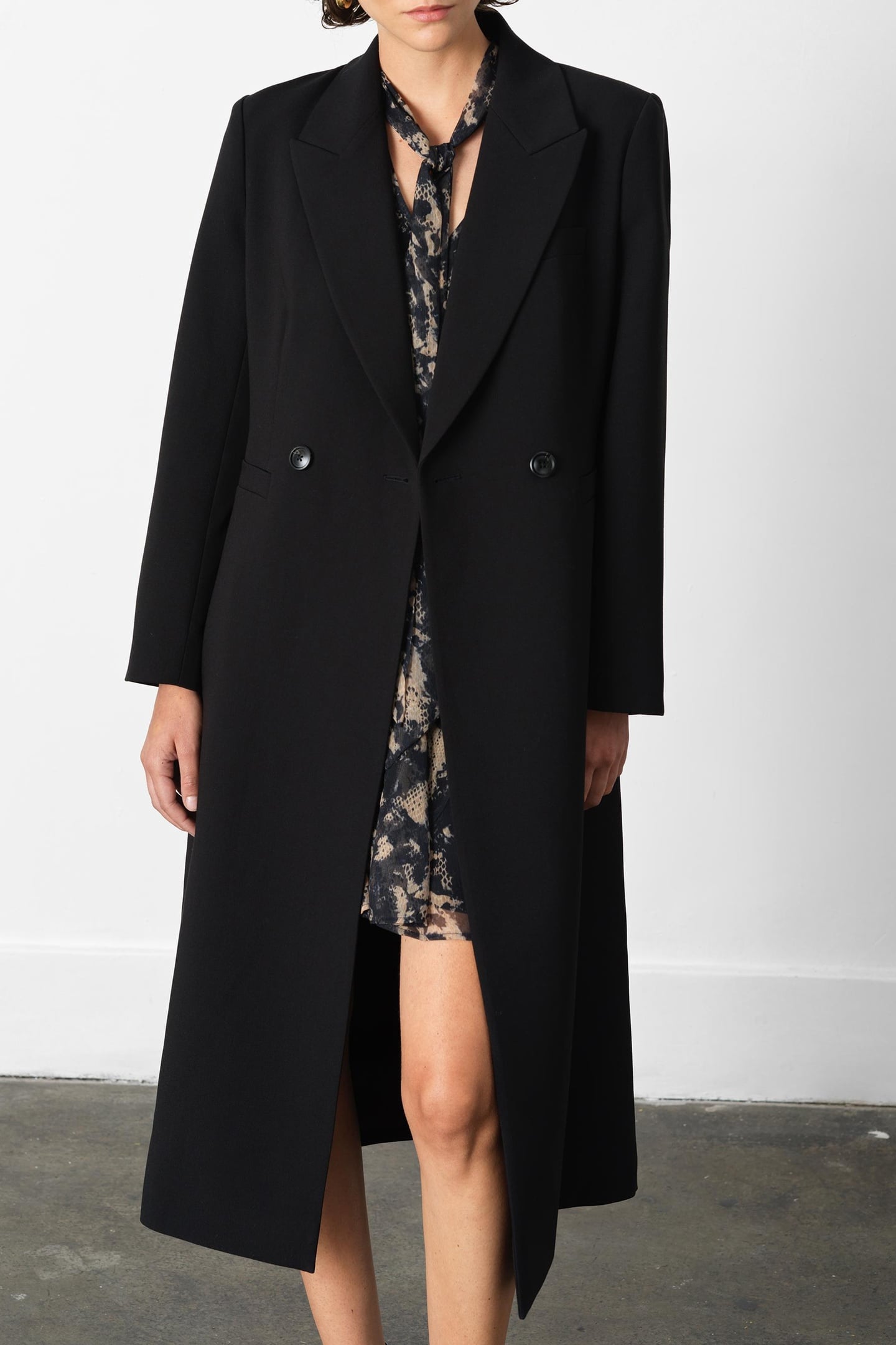 AZRA TWILL STRUCTURED COAT BLACK 2