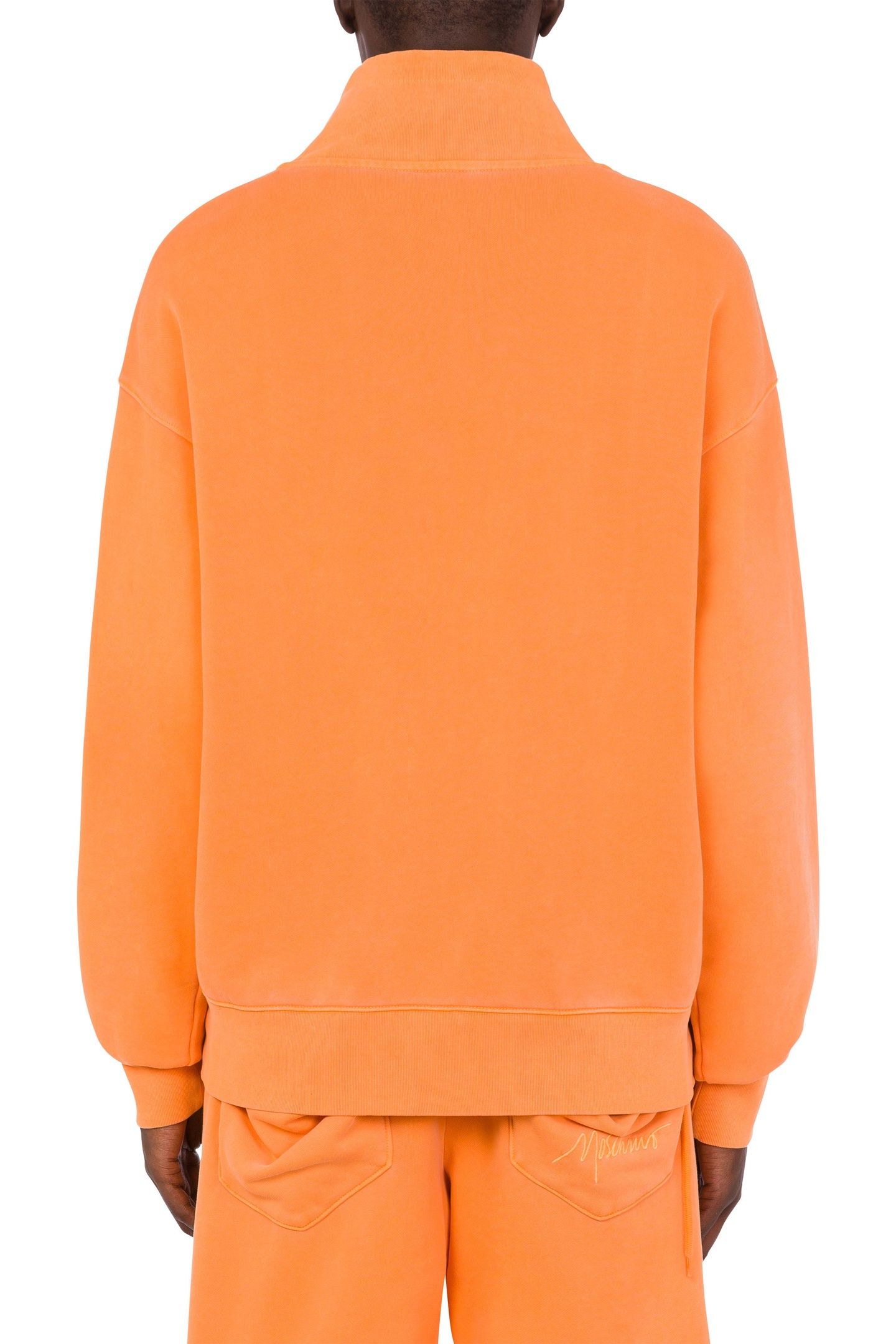FADED COTTON SWEATSHIRT LOGO SIGNATURE ORANGE 2
