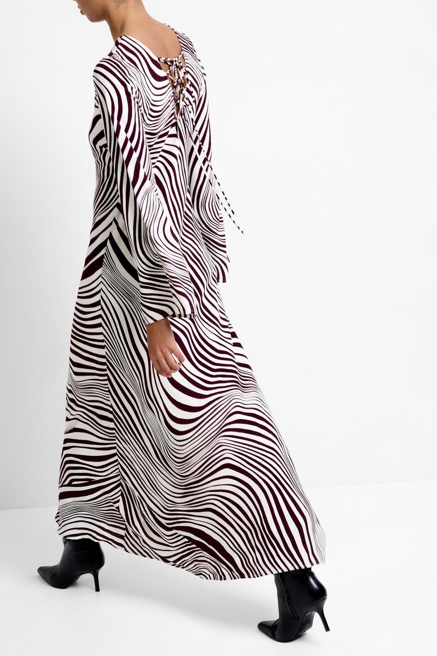 ZIGGY LARA VISCOSE DRESS BORDEAUX RED/PORCELA BORDEAUX RED/P 4