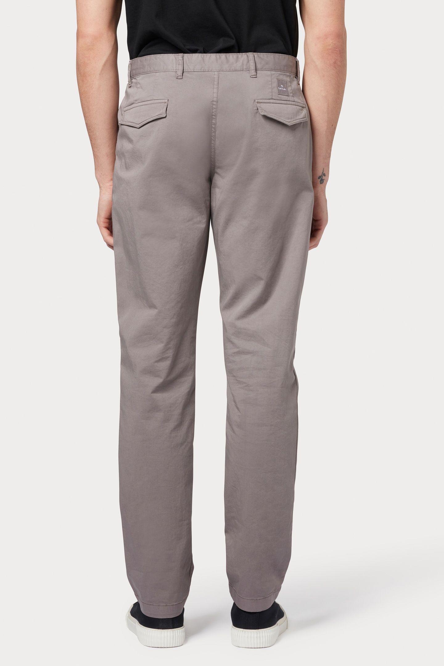 MENS TAPERED FIT STITCHED CHINO TAUPE 2
