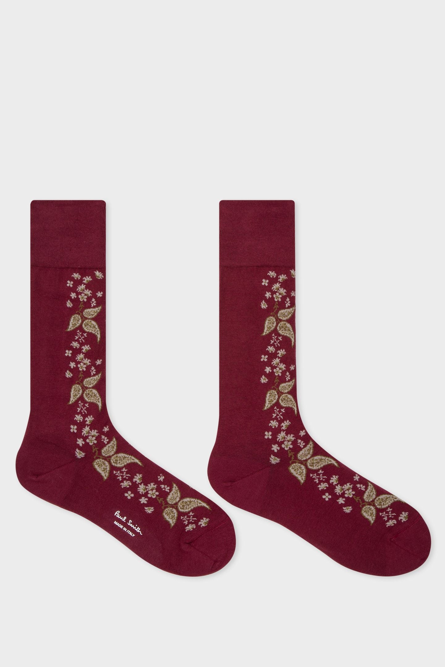 MEN SOCK TERENCE PAISLEY BURGUNDY/ BORDE 1