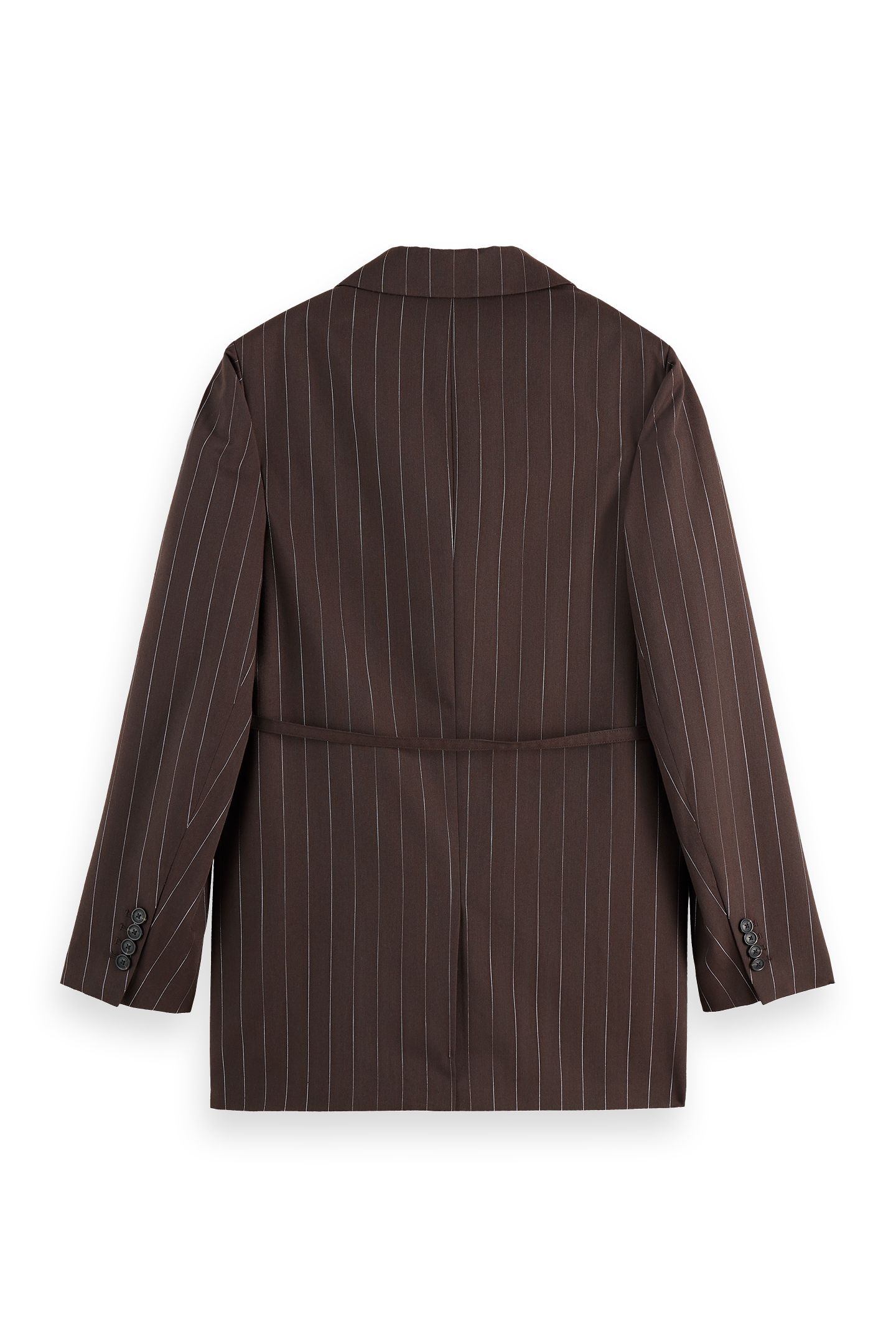 DOUBLE BREASTED LUREX PINSTRIPE BLAZER CHOCOLATE PLUM 5