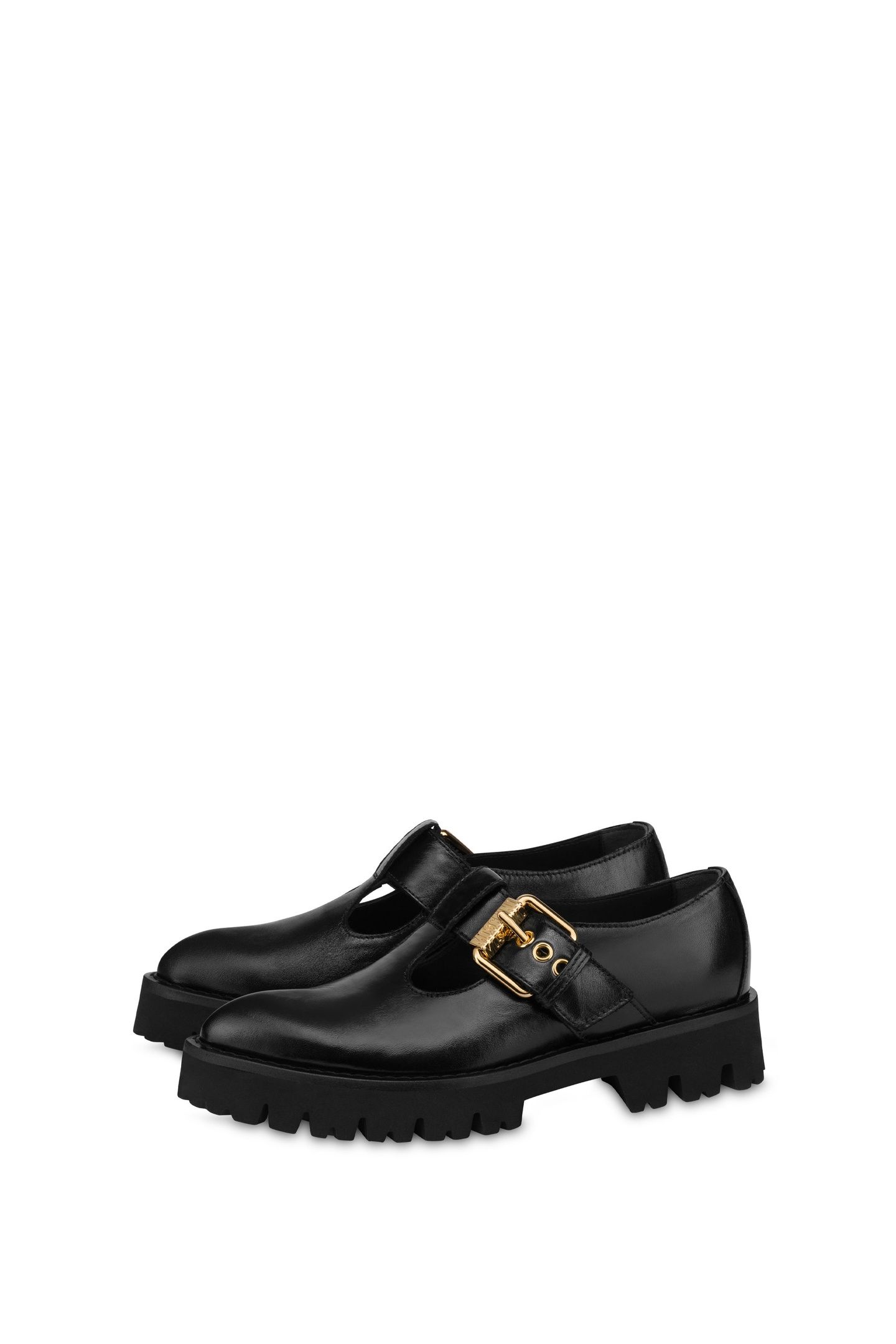 MARY JANE IN SHINE CALFSKIN METAL BUCKLE BLACK 2
