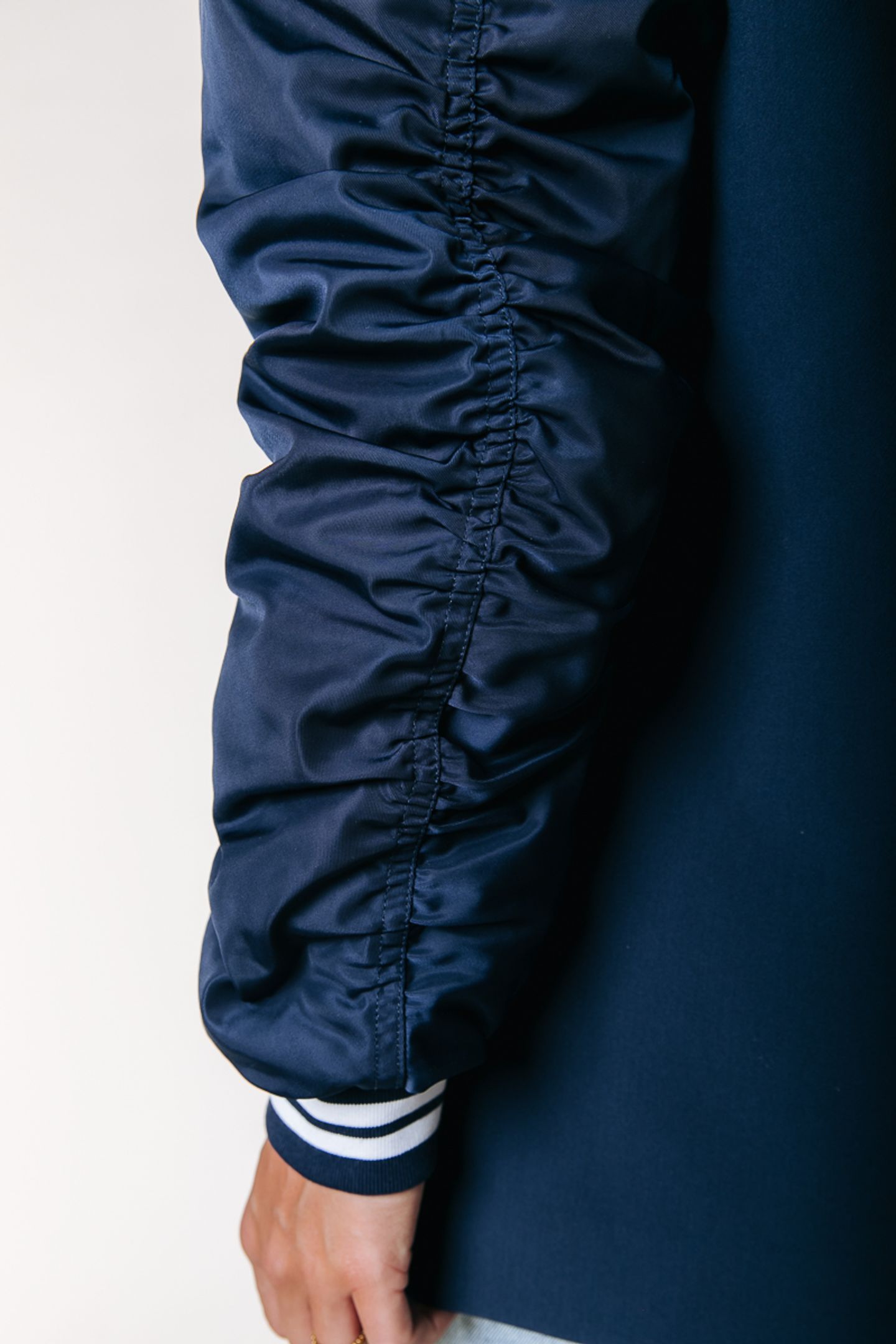 GEMMA CONTRAST SLEEVE BLAZER NAVY 5