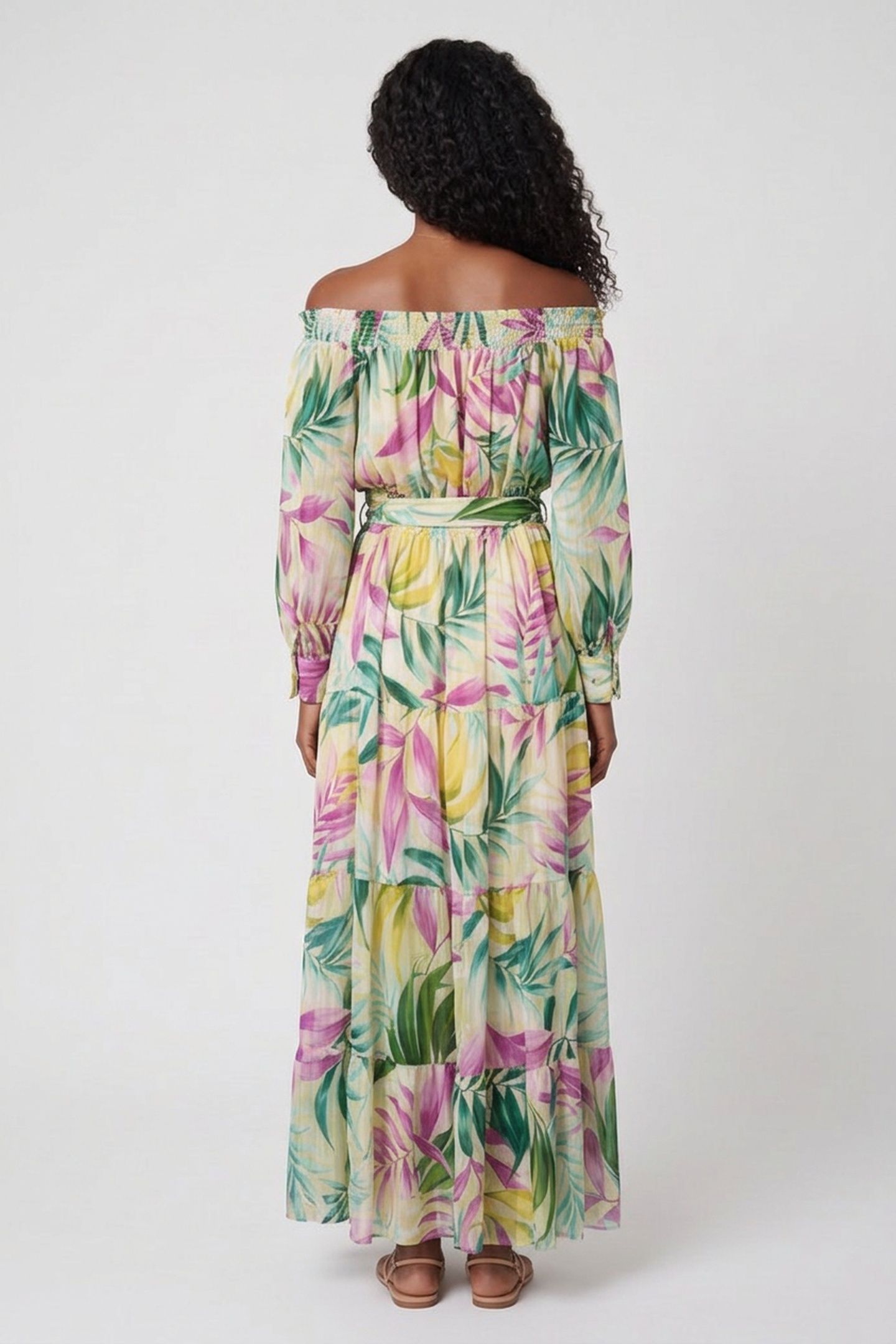 JOSEE OFF SHOULDER L TROPICAL ESCAPE PRIN 2