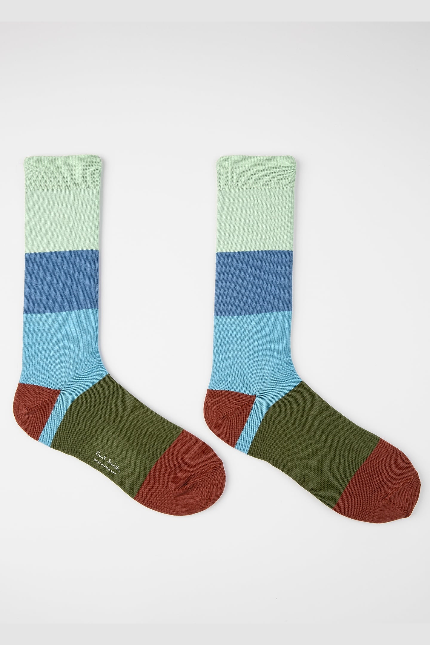 MEN SOCK COLOUR BLOCK EMERALD GREEN 2