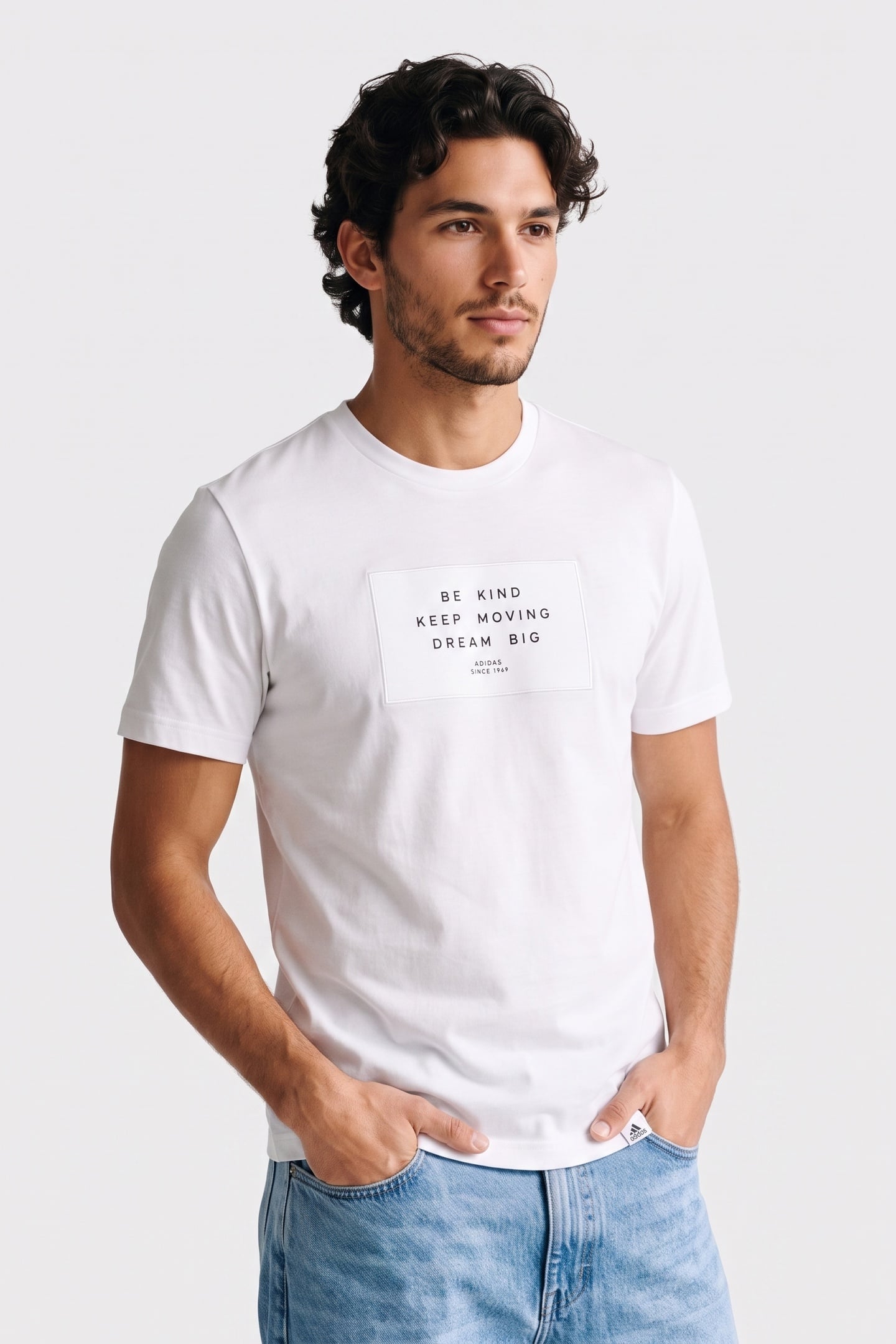 UNISEX SPORTSWEAR ADIDAS SPORTSWEAR LOUNGE TEE WHITE 2