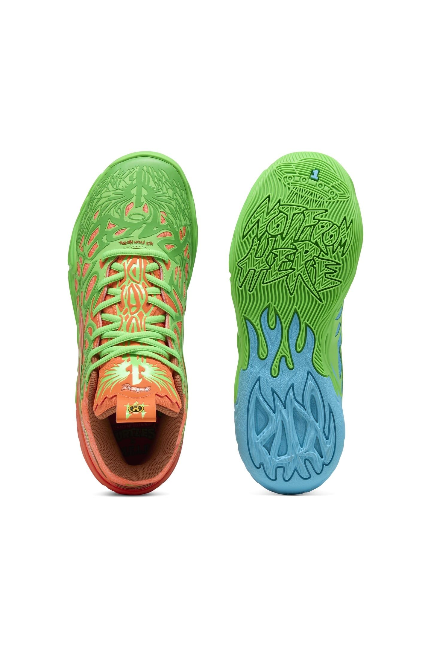 UNISEX MB.04 TMNT L&M FLURO GREEN PES-GREEN-BRIGHT AQUA-ORAN 7