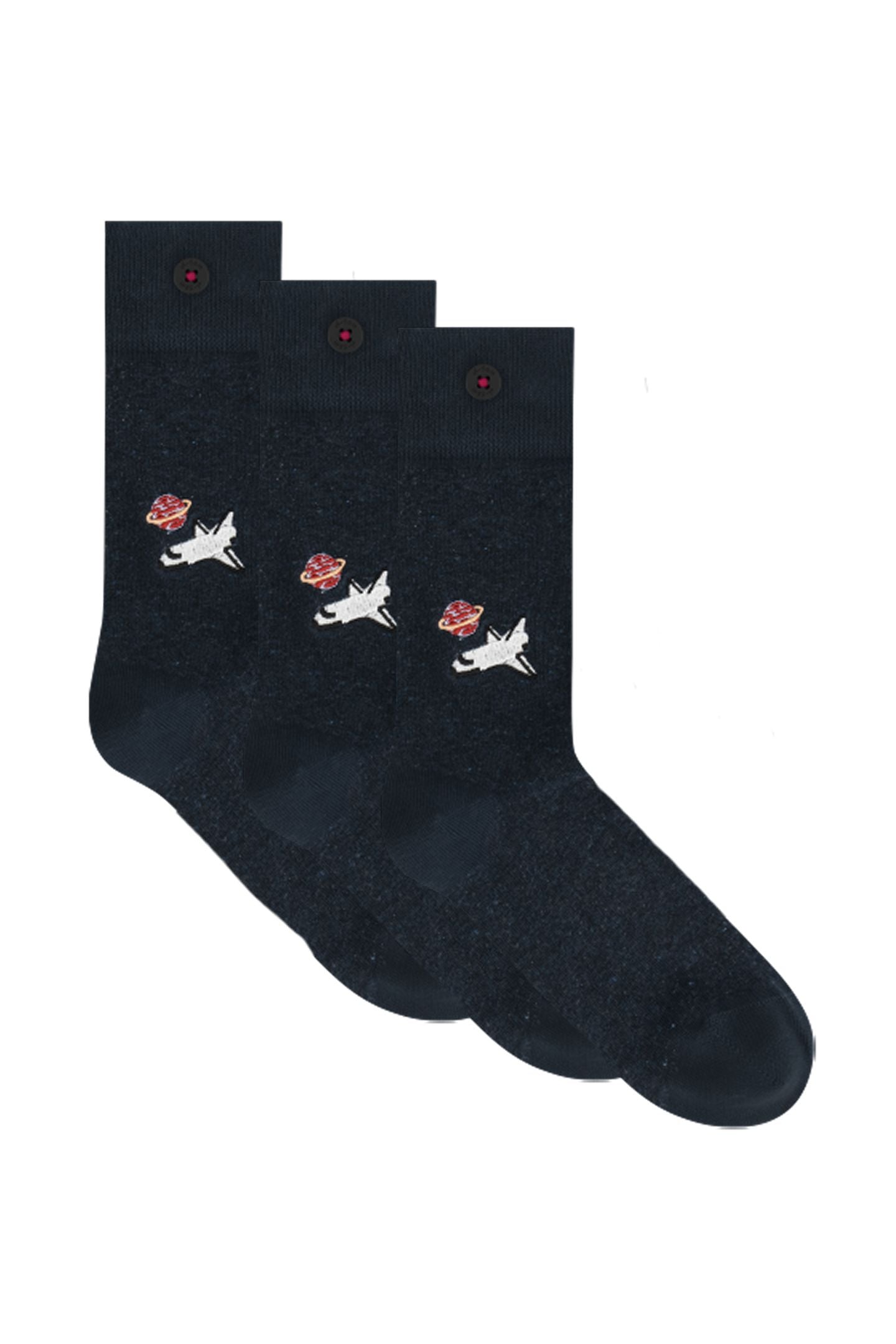 A-DAM 3-PACK CASUAL SOCKS SHUTTLE LACIVERT NOPE 1