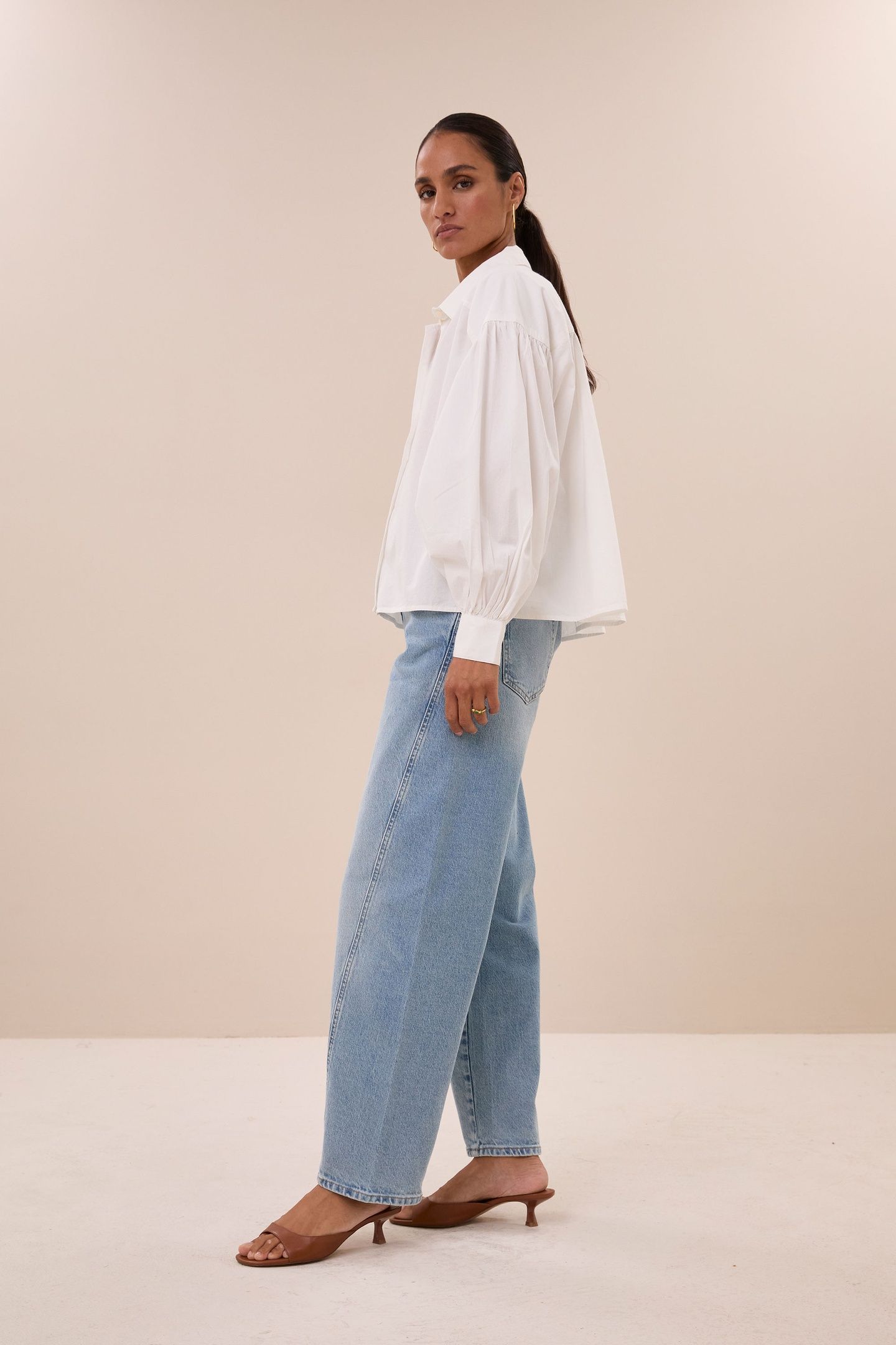 SARAH POPLIN BLOUSE WHITE 4