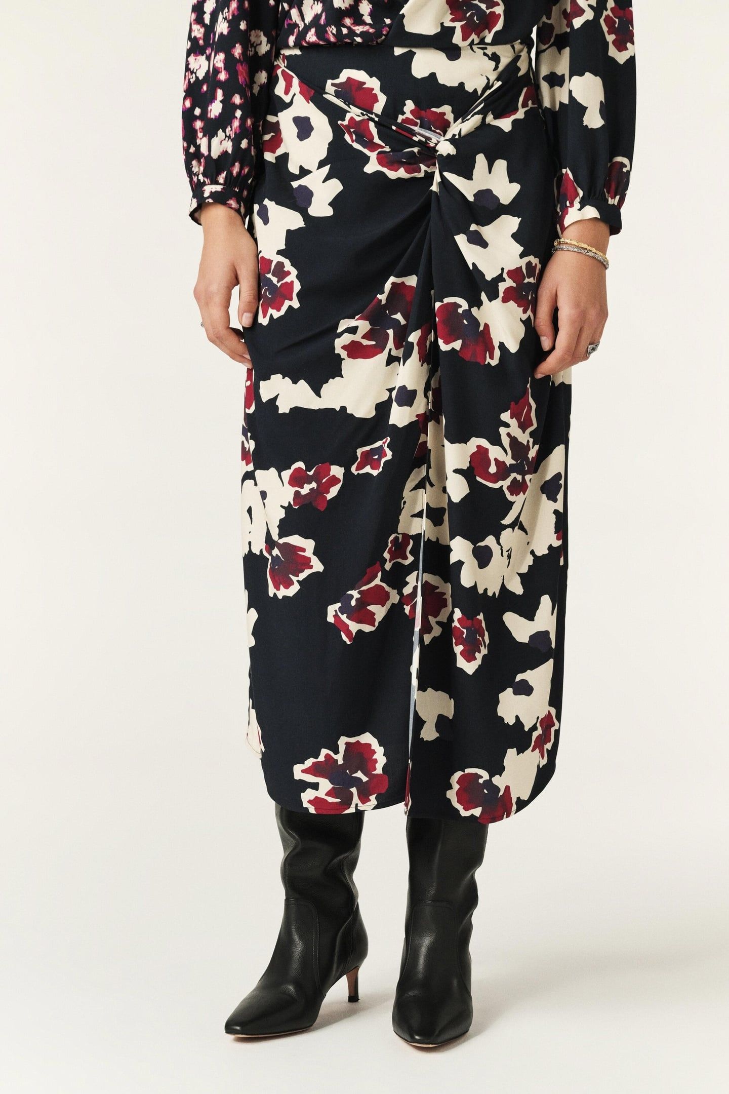 MID-LENGTH SKIRT BORDEAUX 4