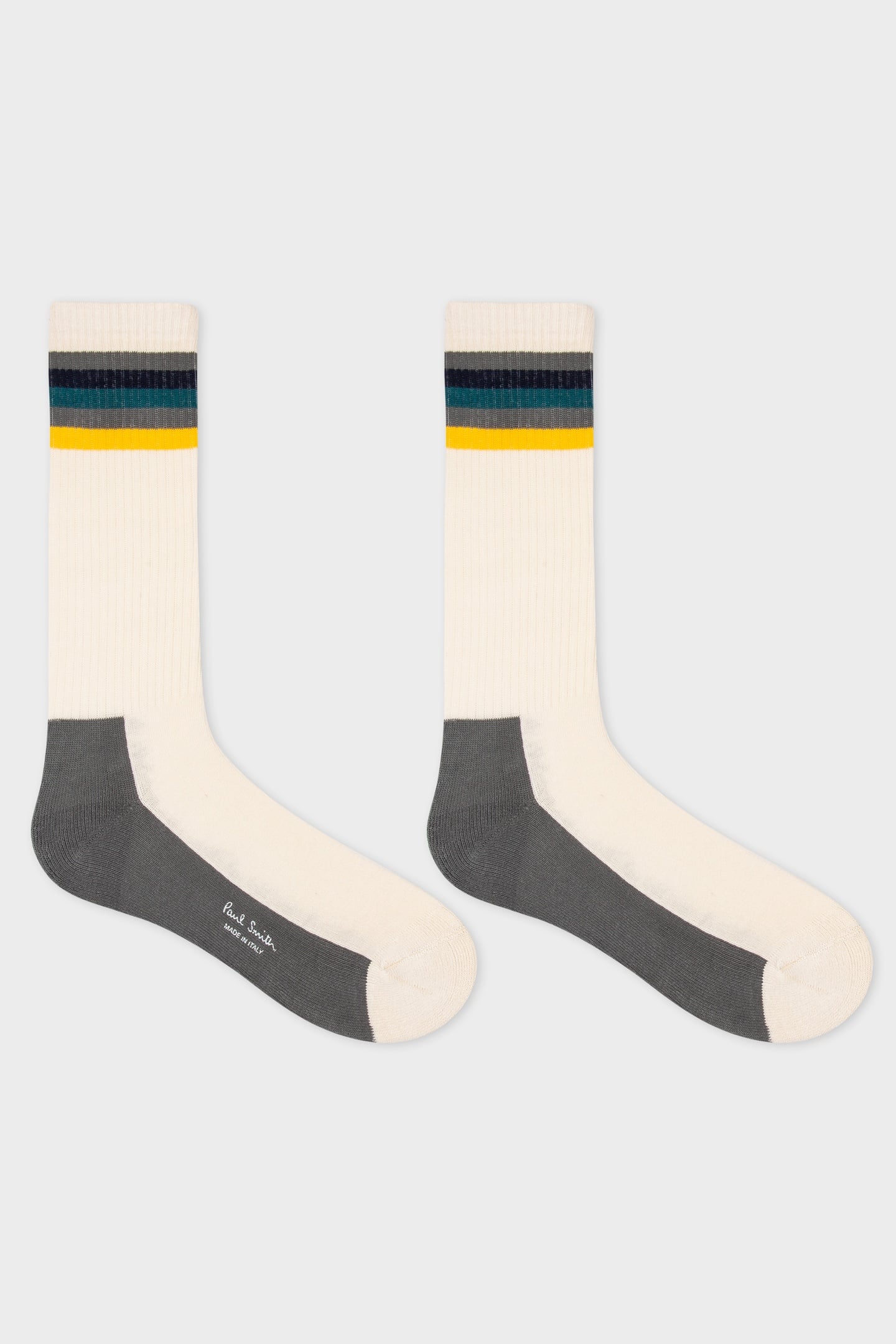 MEN SOCK ALFONZO STRIPE WHITE 4