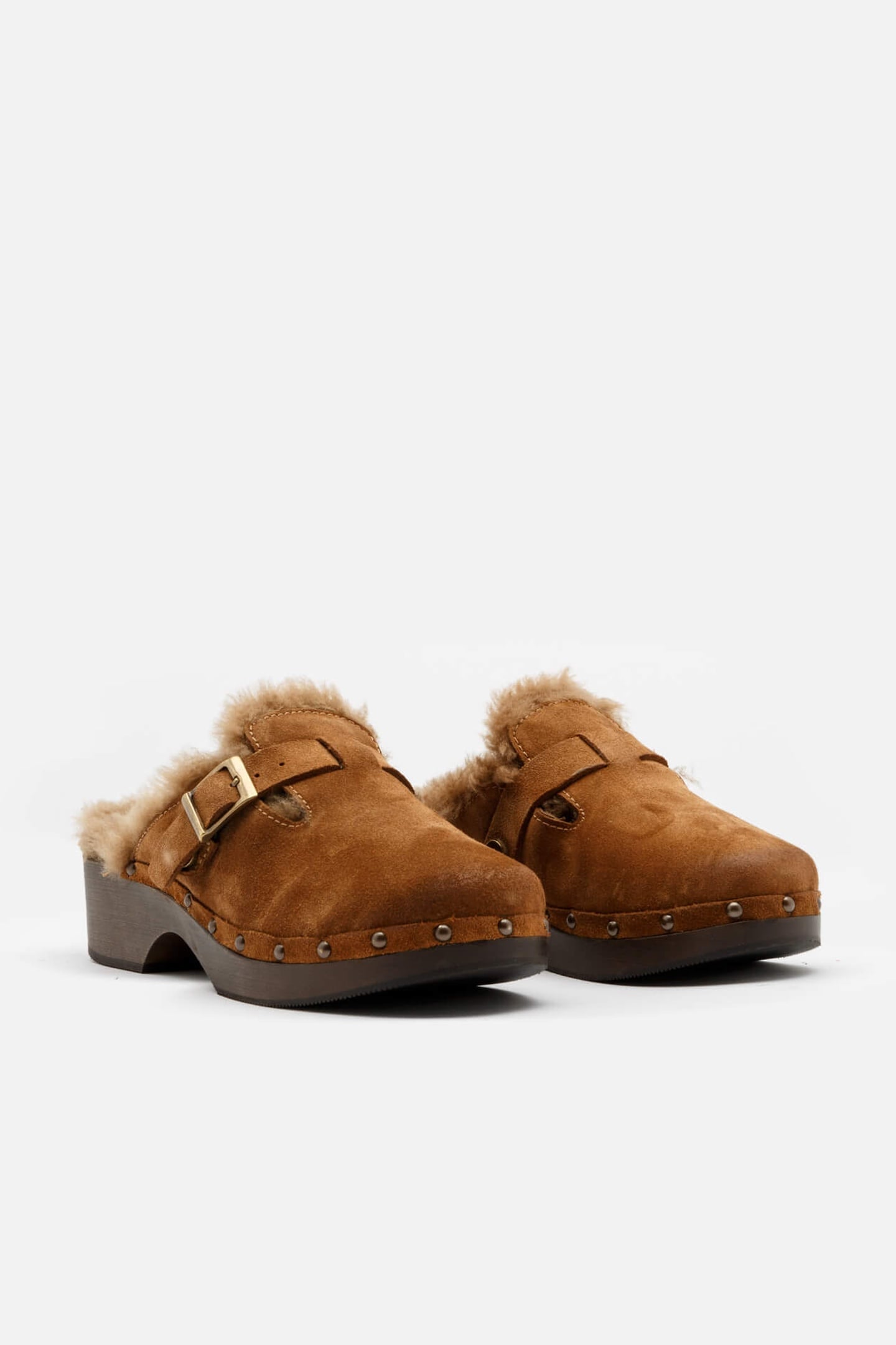 70S CLOG SHEARLING COGNAC SUEDE AND SHERLING 2