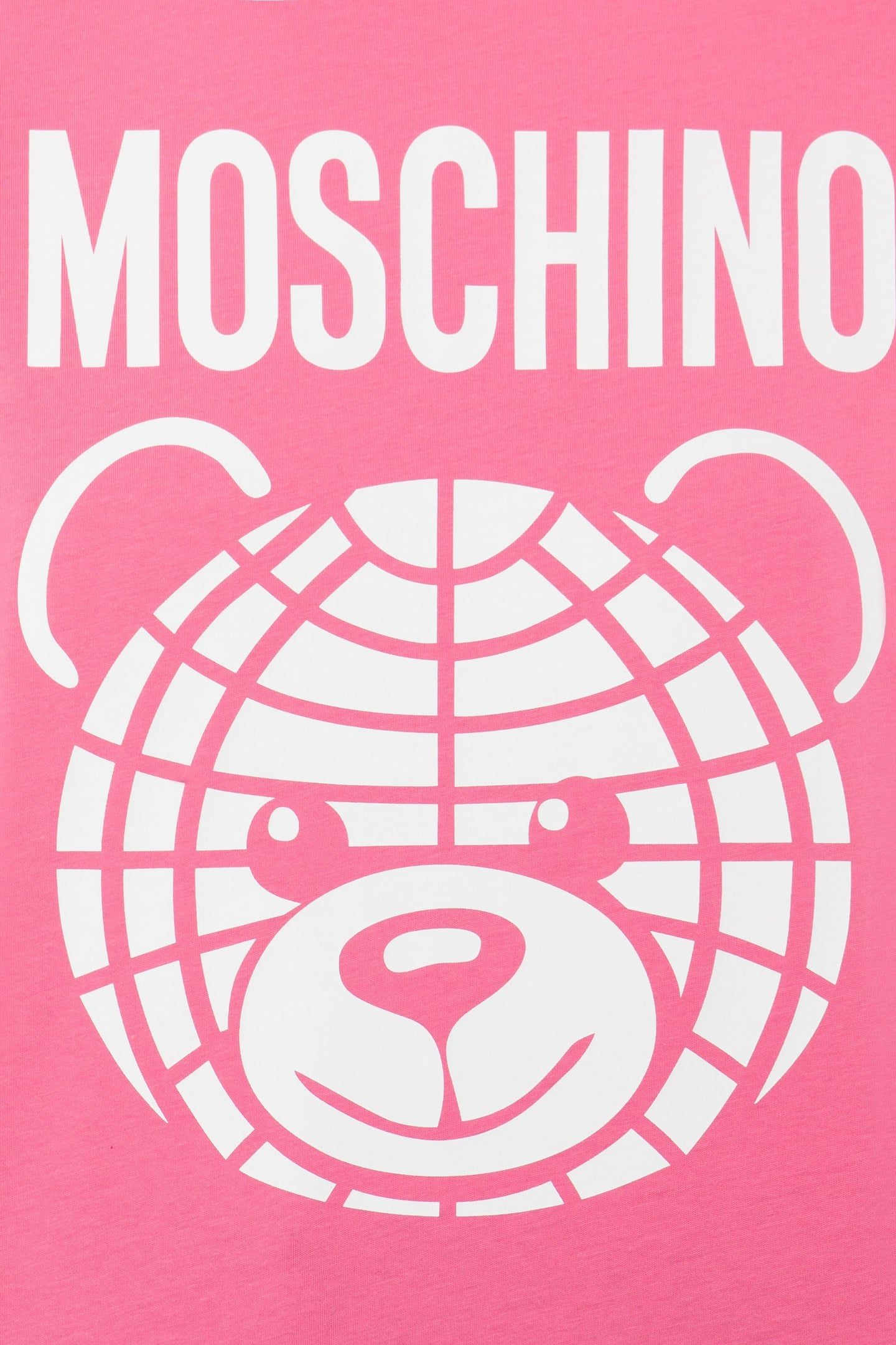 MOSCHINO TEDDY BEAR ORGANIC JERSEY T-SHIRT PINK 4