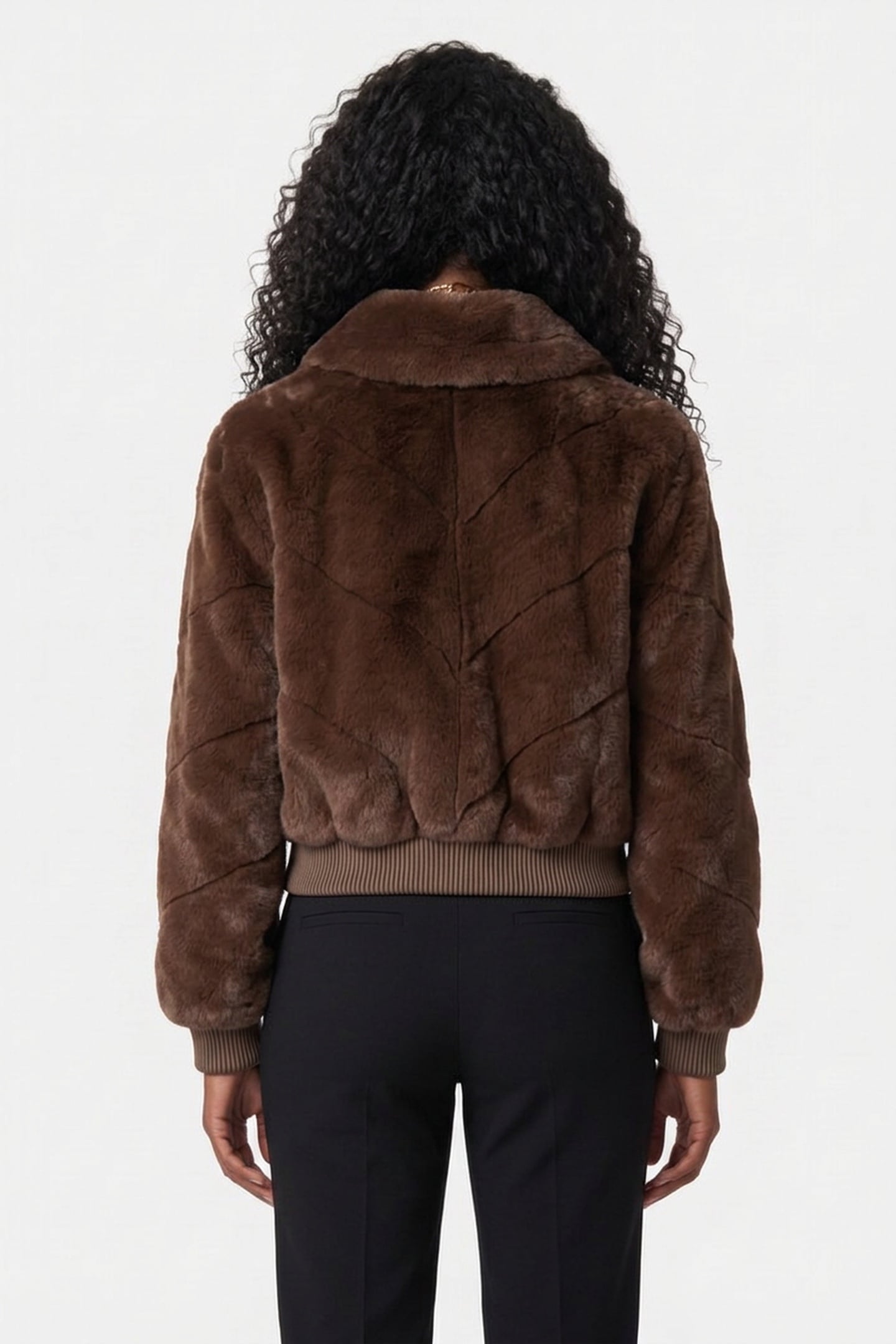 MAYA FAUX FUR JACKET CHOCOLATE BROWNIE MU 2