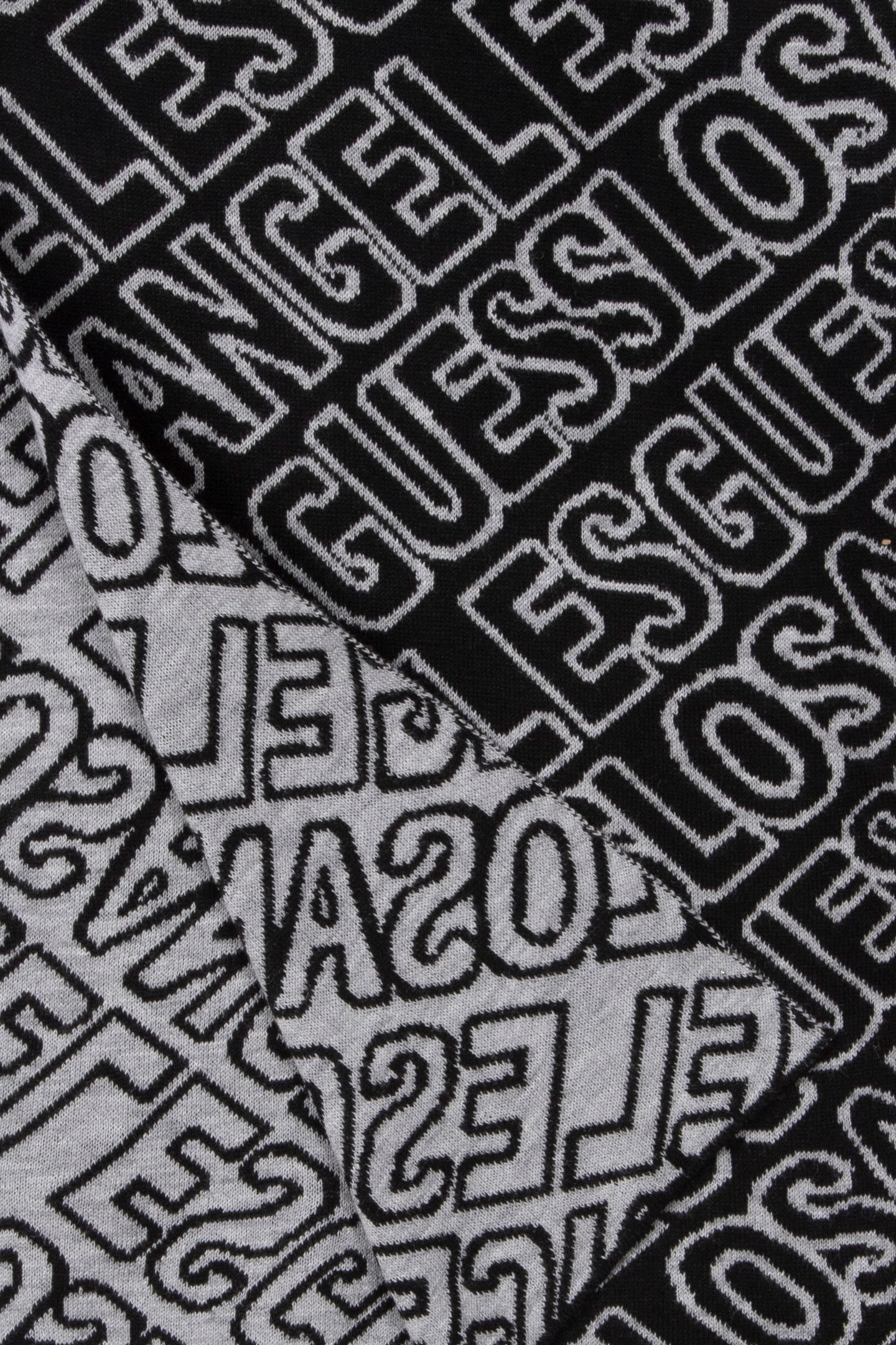 ALLOVER SCARF AO JACQ LA BLACK/GRE 3