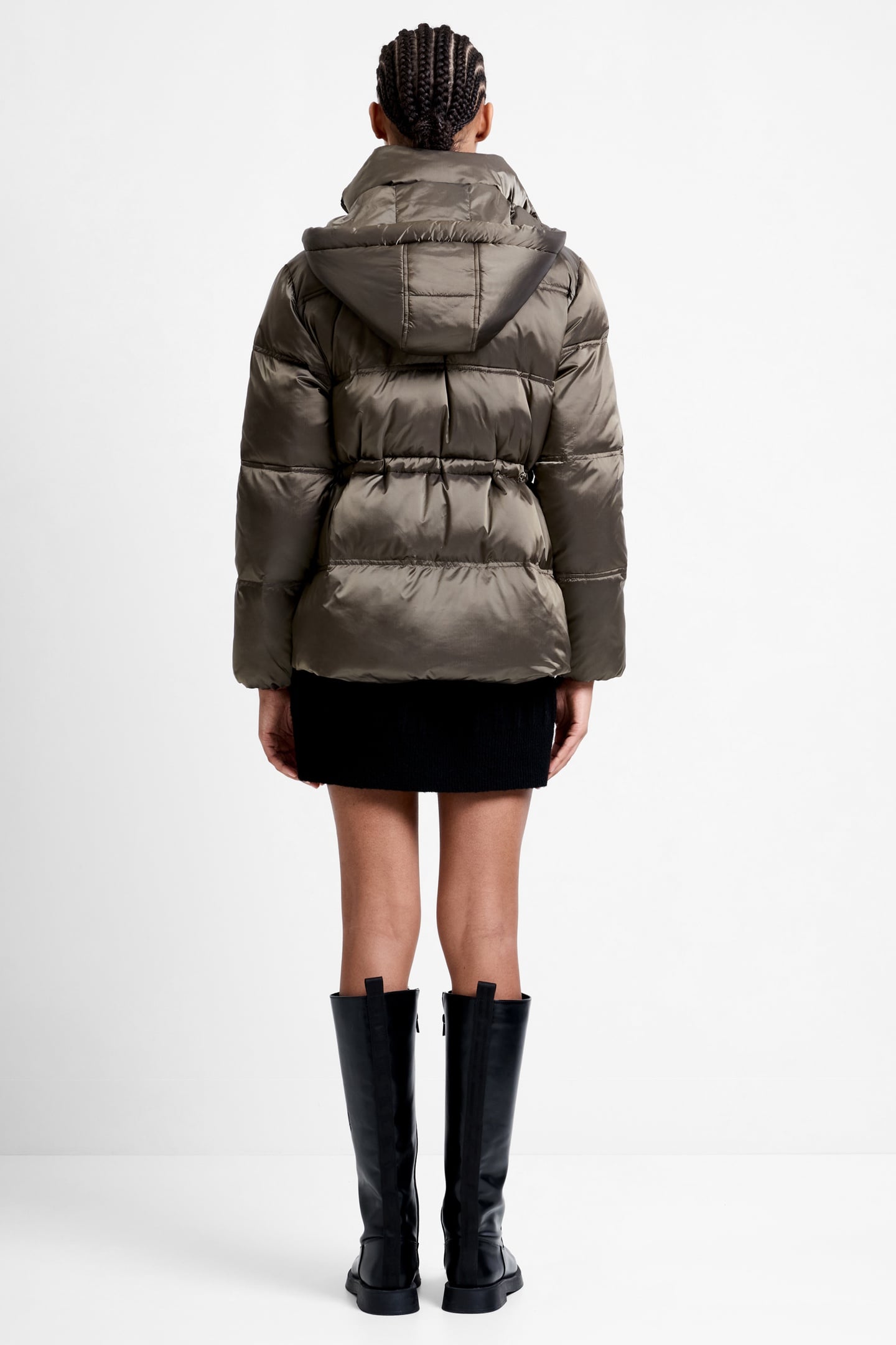 KENDRA NYLON PUFFER JACKET WASHED KHAKI WASHED KHAKI 4