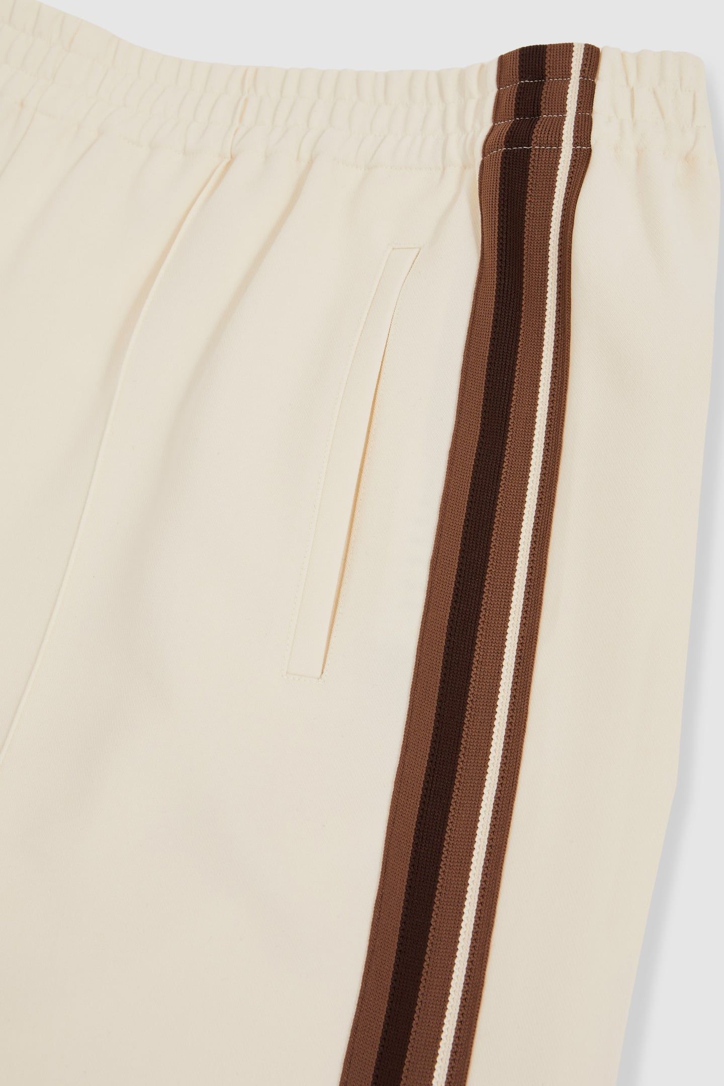 SIDE STRIPE WIDE LEG TROUSER CREAM 4